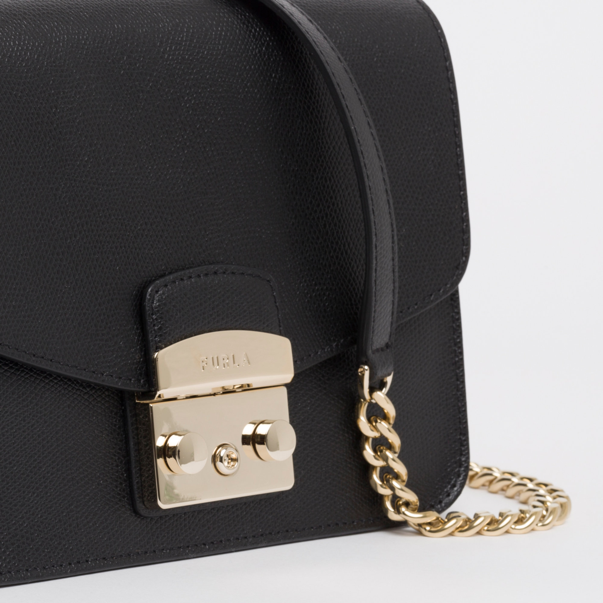 FURLA METROPOLIS S Borsa a tracolla nero  Furla vista2
