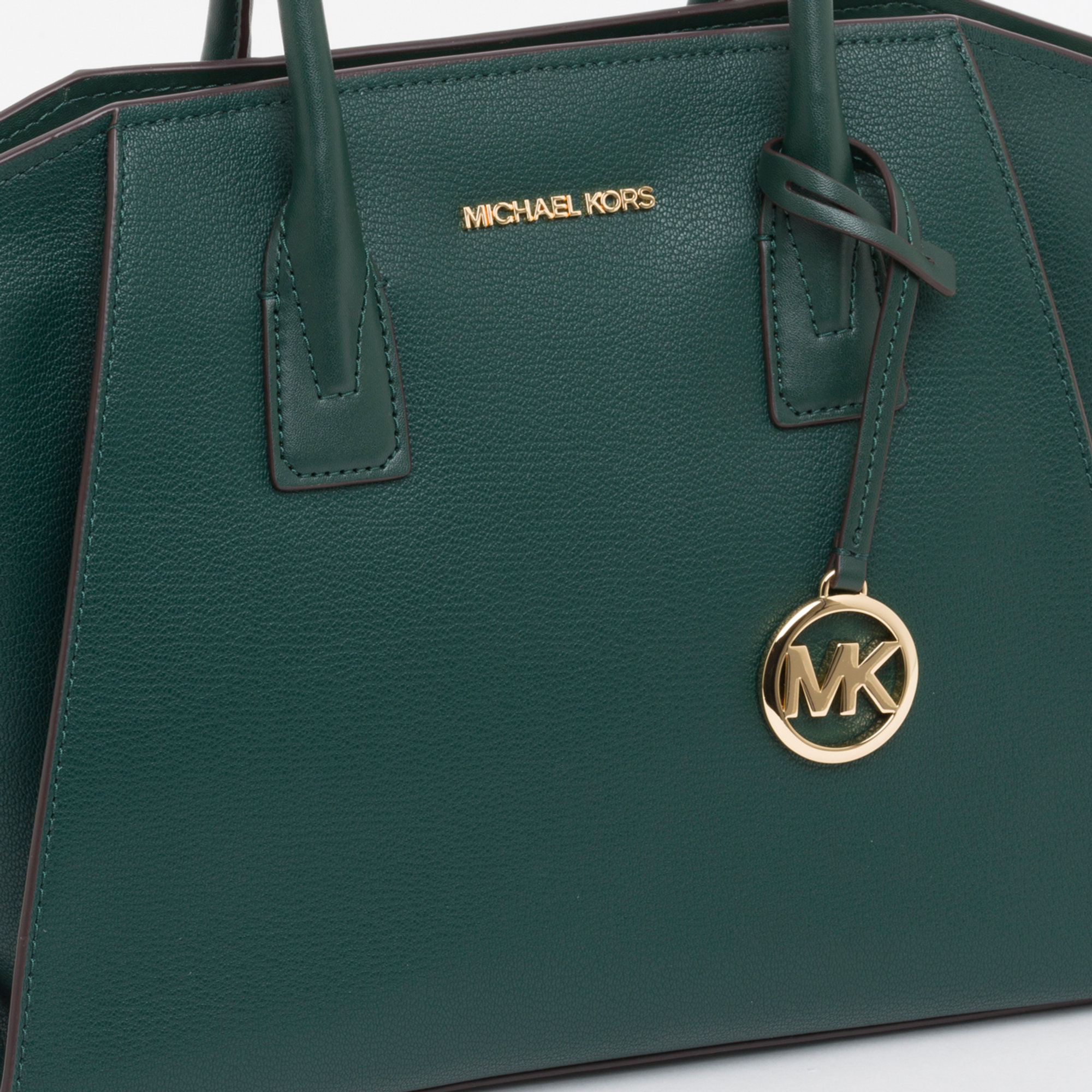 Michael Kors Borsa Avril in pelle verde foresta Michael Kors vista2