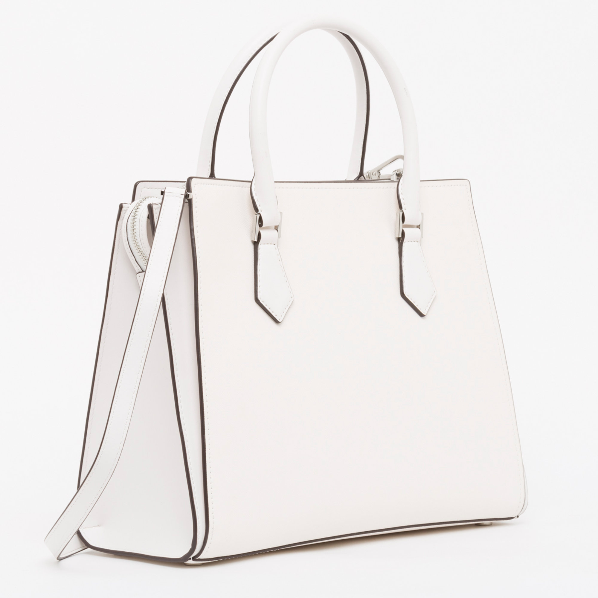 Michael Kors Borsa a mano Hope in saffiano bianco Michael Kors vista1