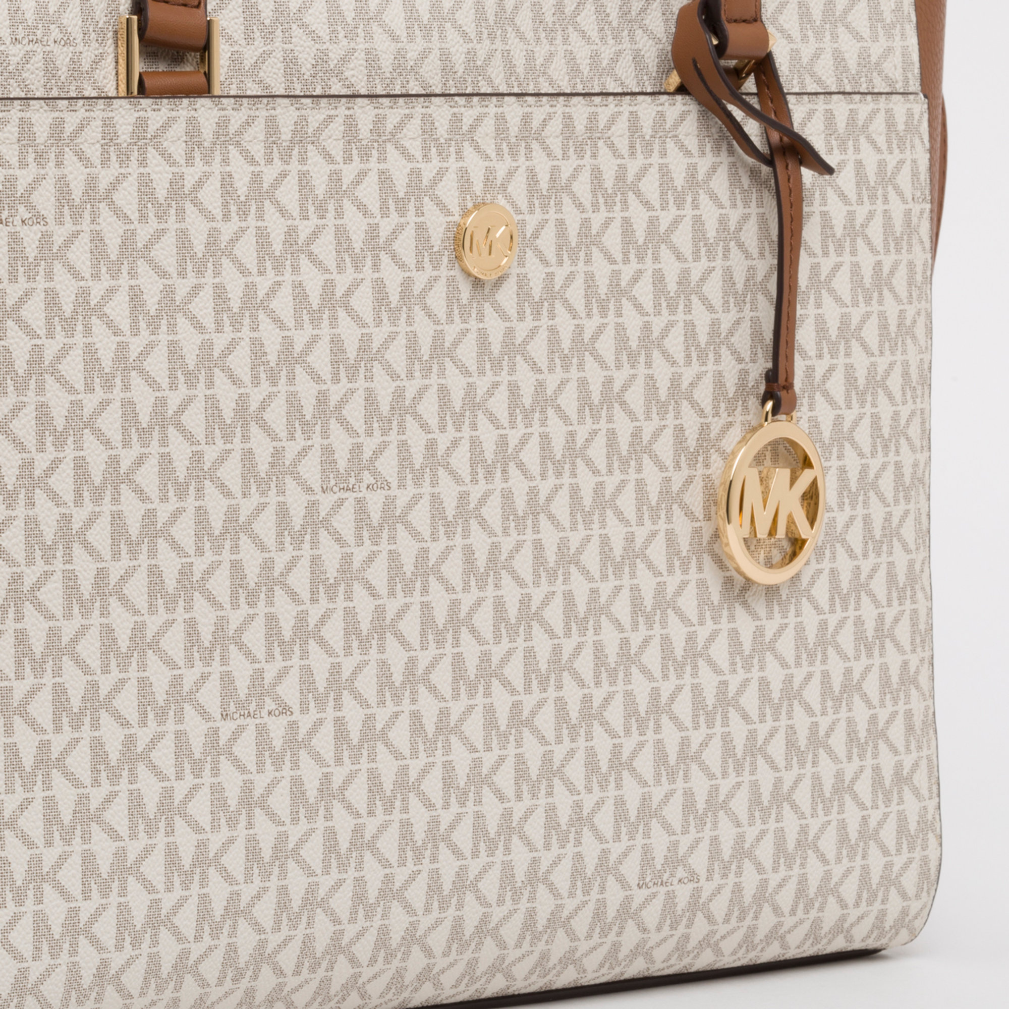 Michael Kors Borsa Maisie 3 in 1 Tote stampa logo vaniglia Michael Kors vista2