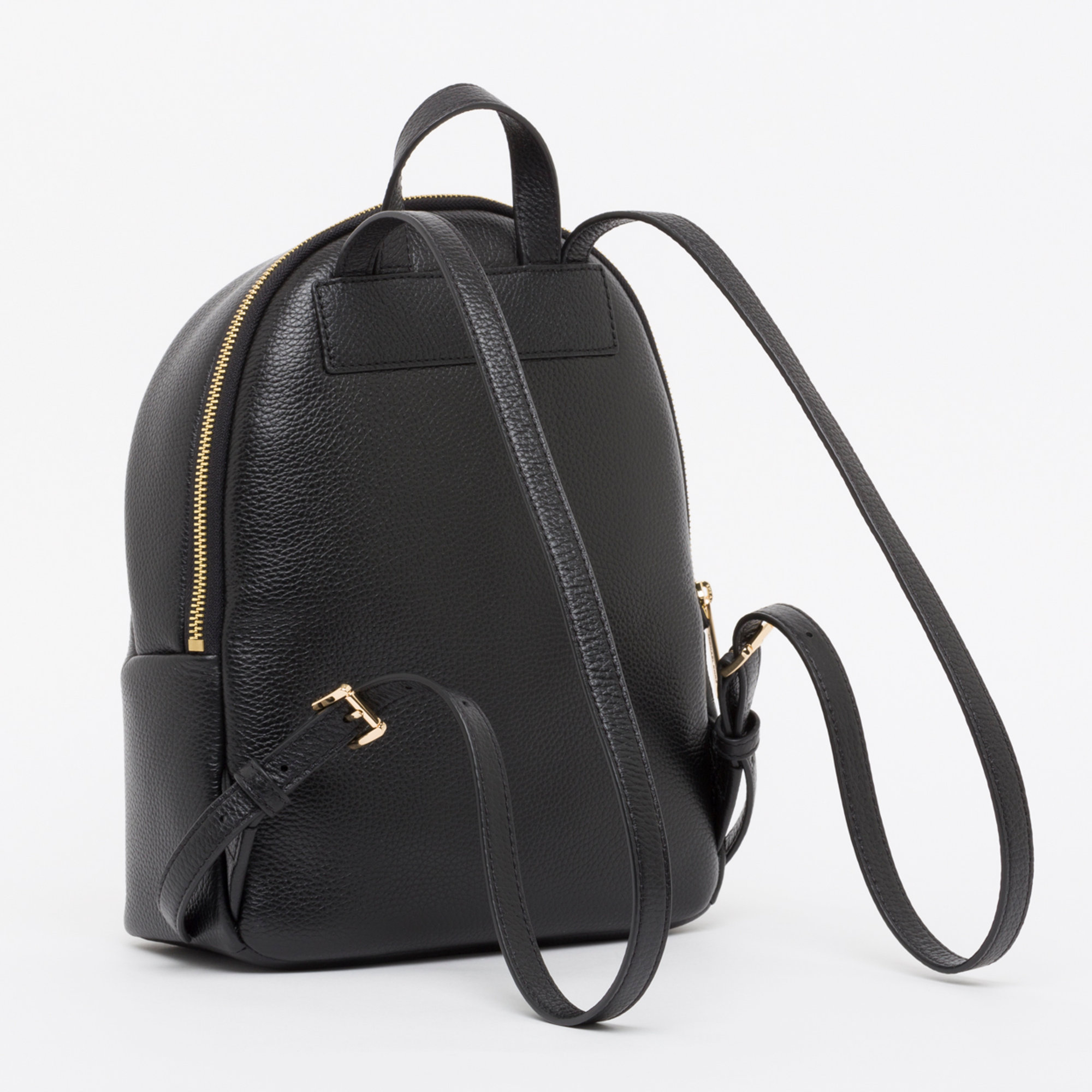 Michael Kors Zaino Erin in pelle nero e oro Michael Kors vista1