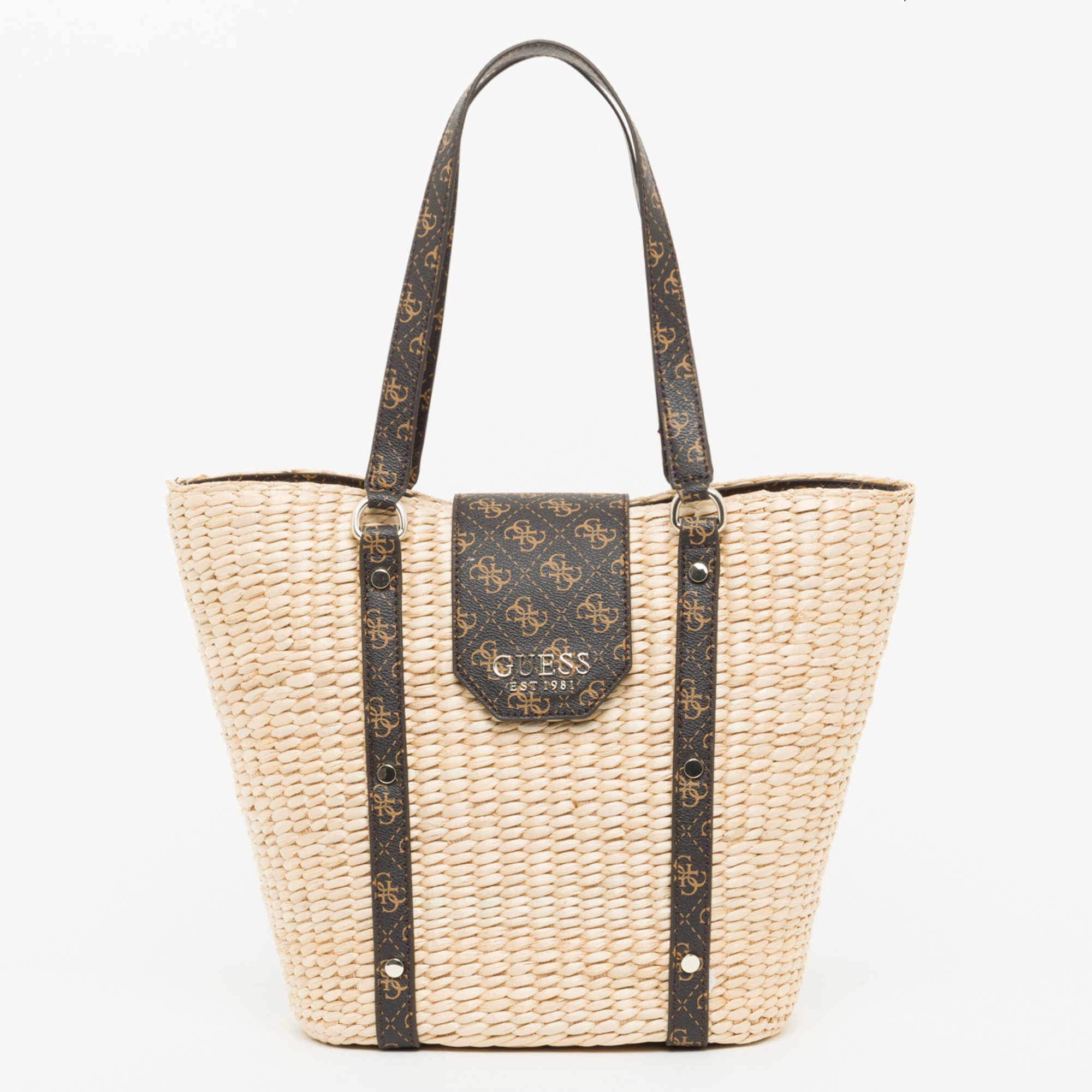 Guess Borsa a spalla Paloma in paglia con dettagli 4G Guess  vista0