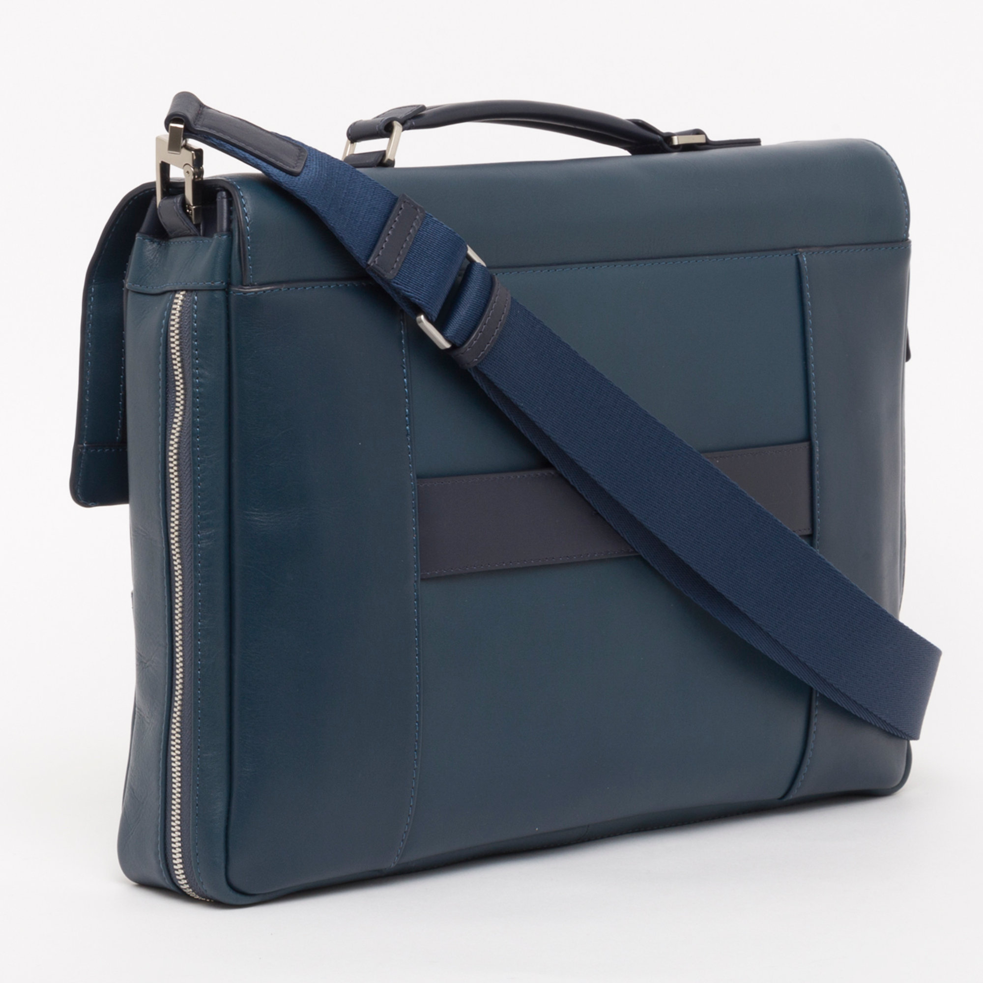 Piquadro Cartella porta computer espandibile con patta blu Piquadro vista1