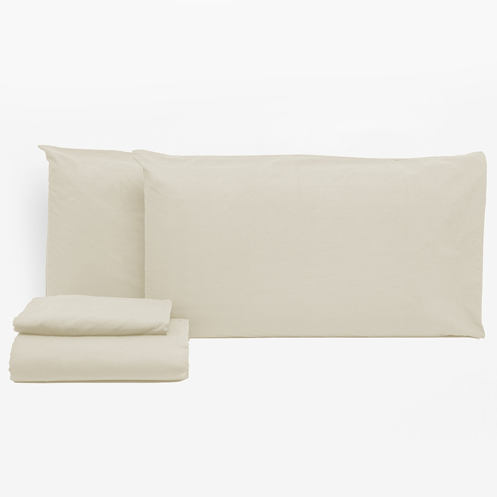 Bettwäsche-Set für Doppelbett Siena - bügelfrei, Austernfarbe Creole vista0