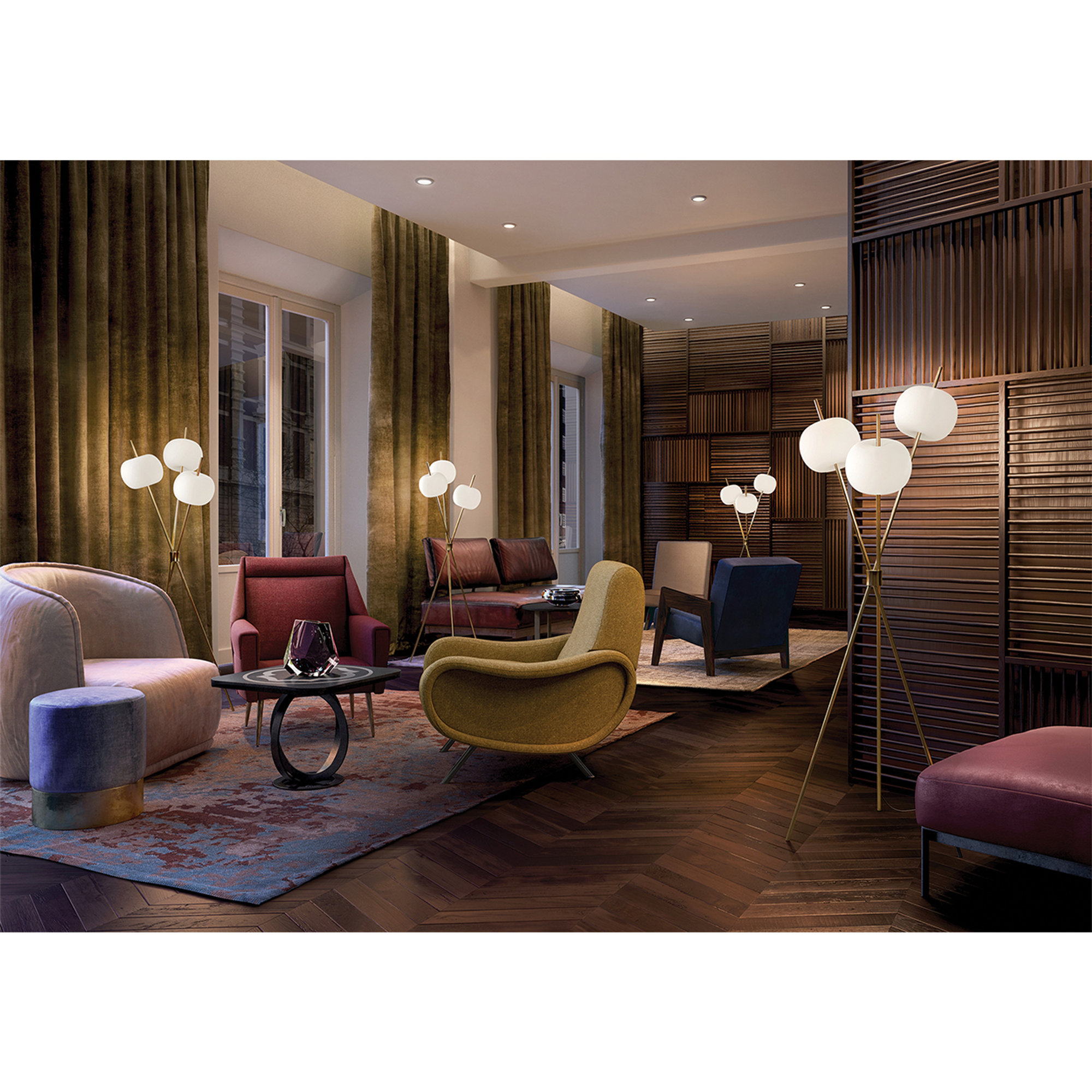 Lampada da terra KUSHI FLOOR, rame KDLN vista2