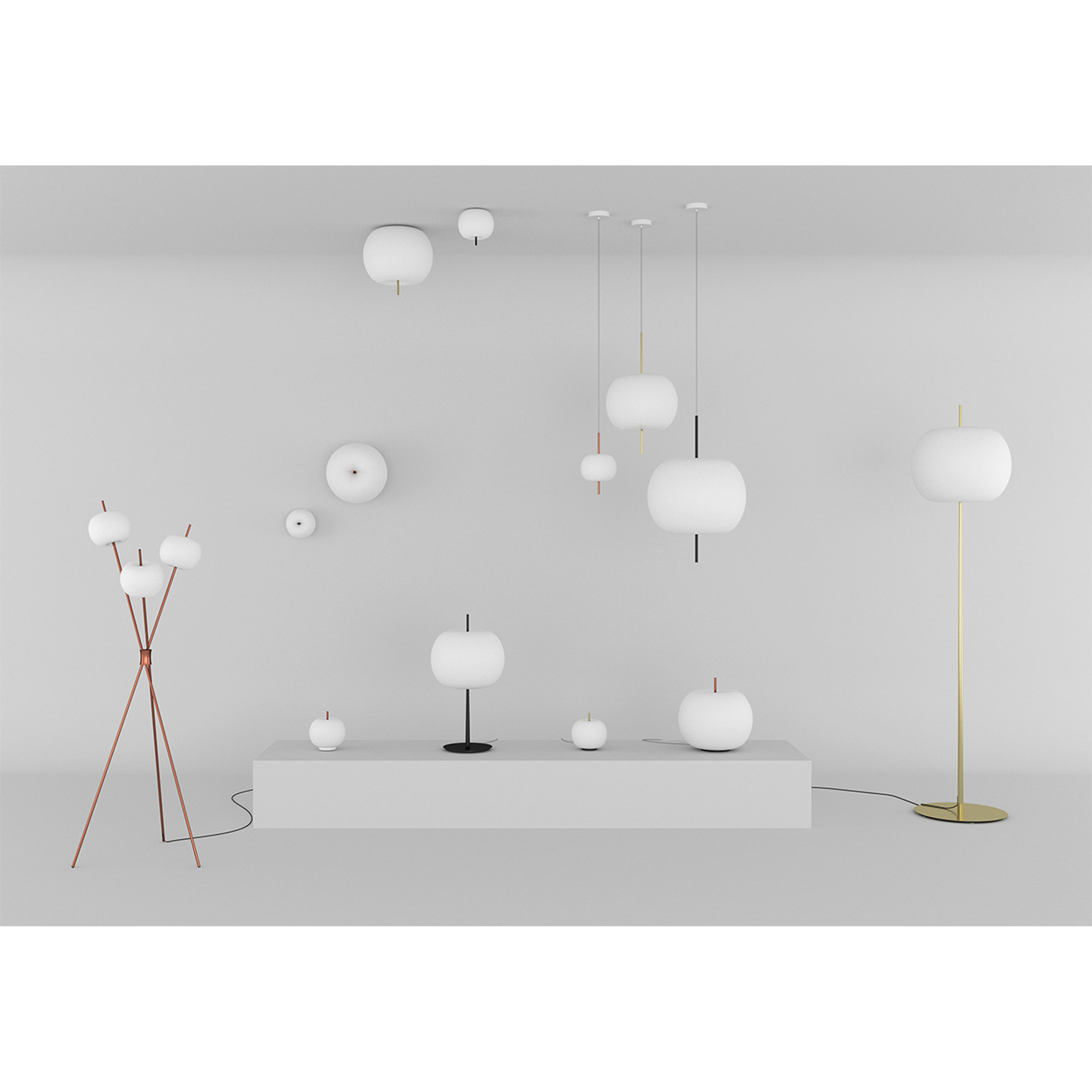 Lampe de table KUSHI MOBILE, laiton KDLN vista2