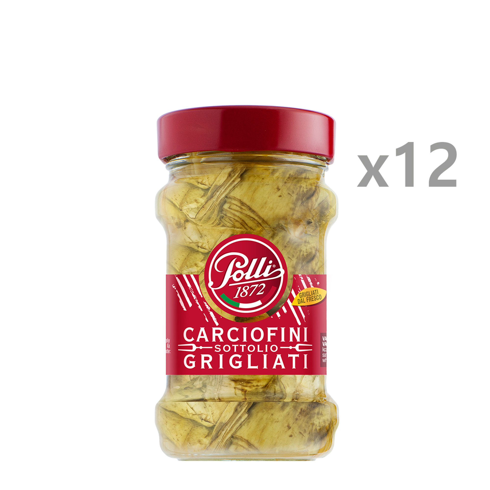 12 vasetti - Carciofini grigliati 190 gr Polli vista0
