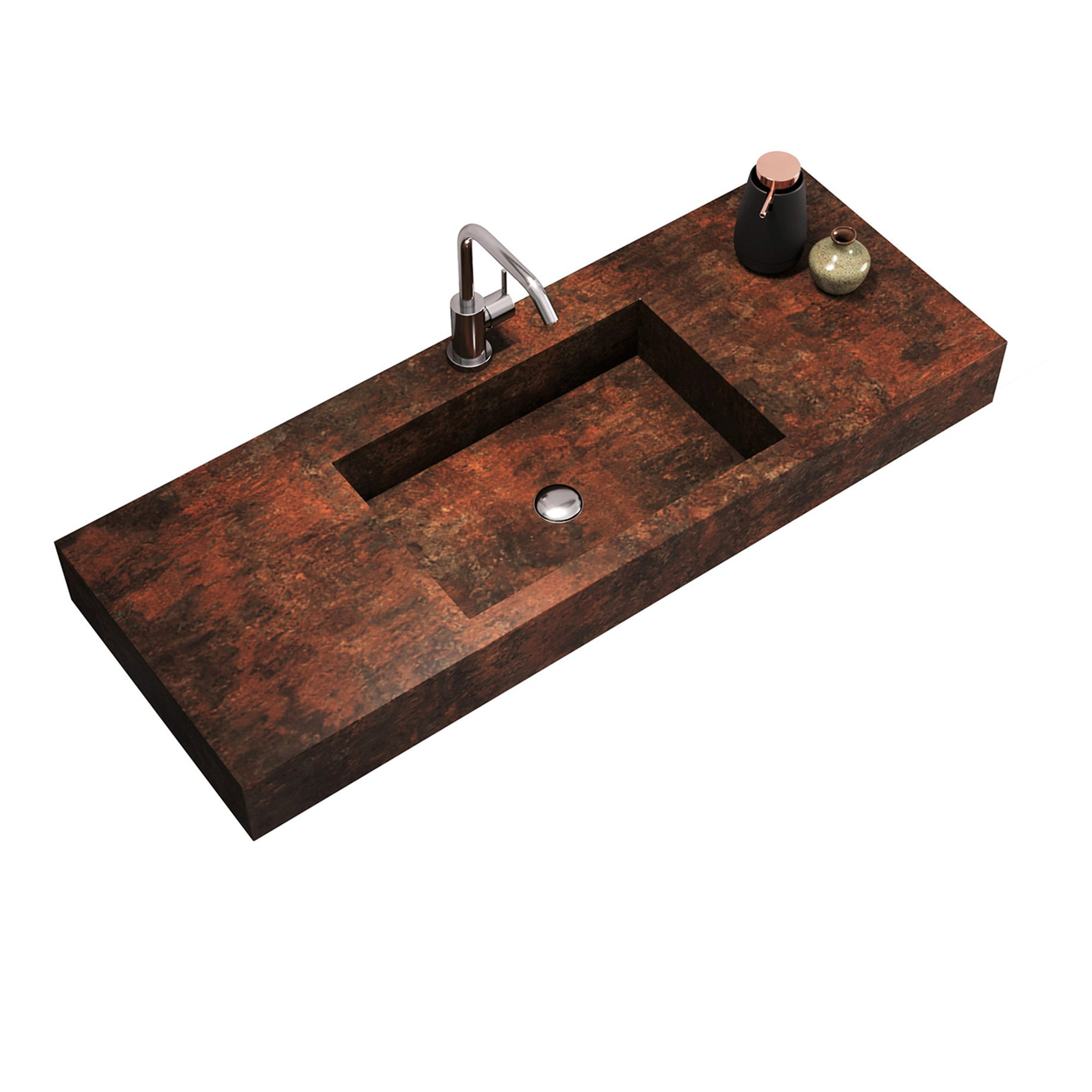 Top vasca integrata 90 YOKA corten TFT Home Obsoleto vista0