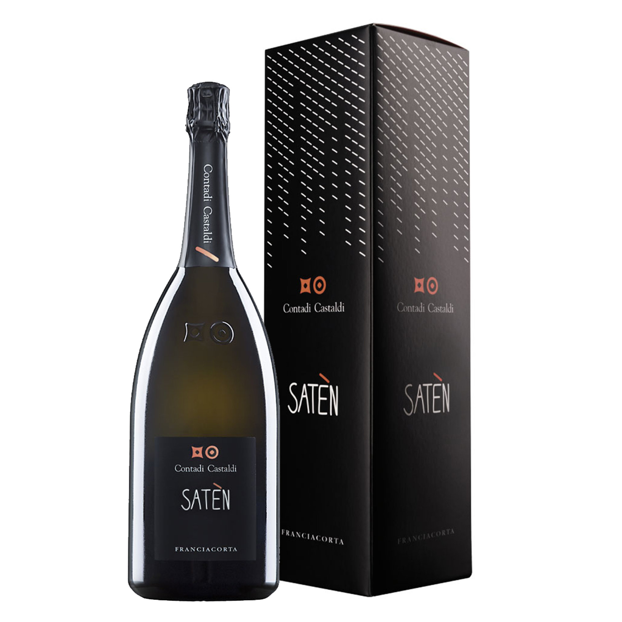 1 bottiglia Magnum - Franciacorta Saten DOCG Millesimato con astuccio Contadi Castaldi vista0