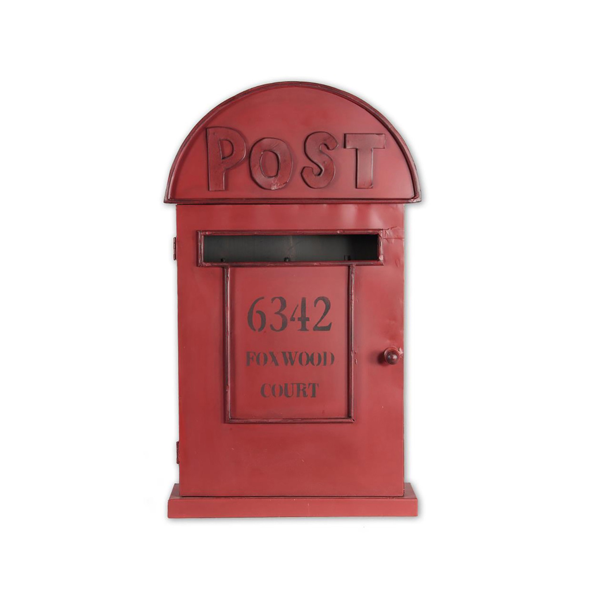 Cassetta porta chiavi in metallo rosso Novità Home Obsoleto vista0