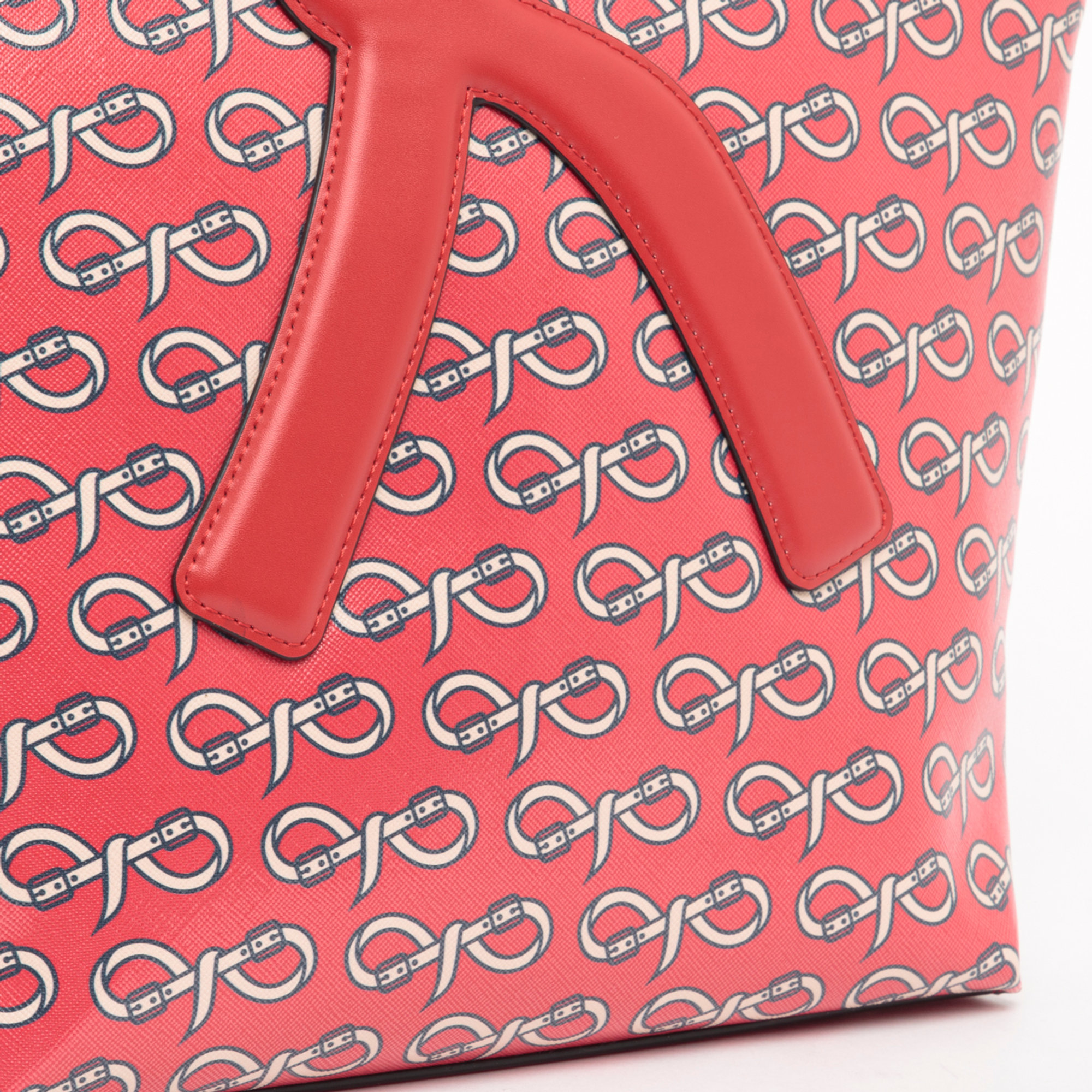 Roberta di Camerino borsa con manico a R stampa logo rossa Roberta di Camerino vista2
