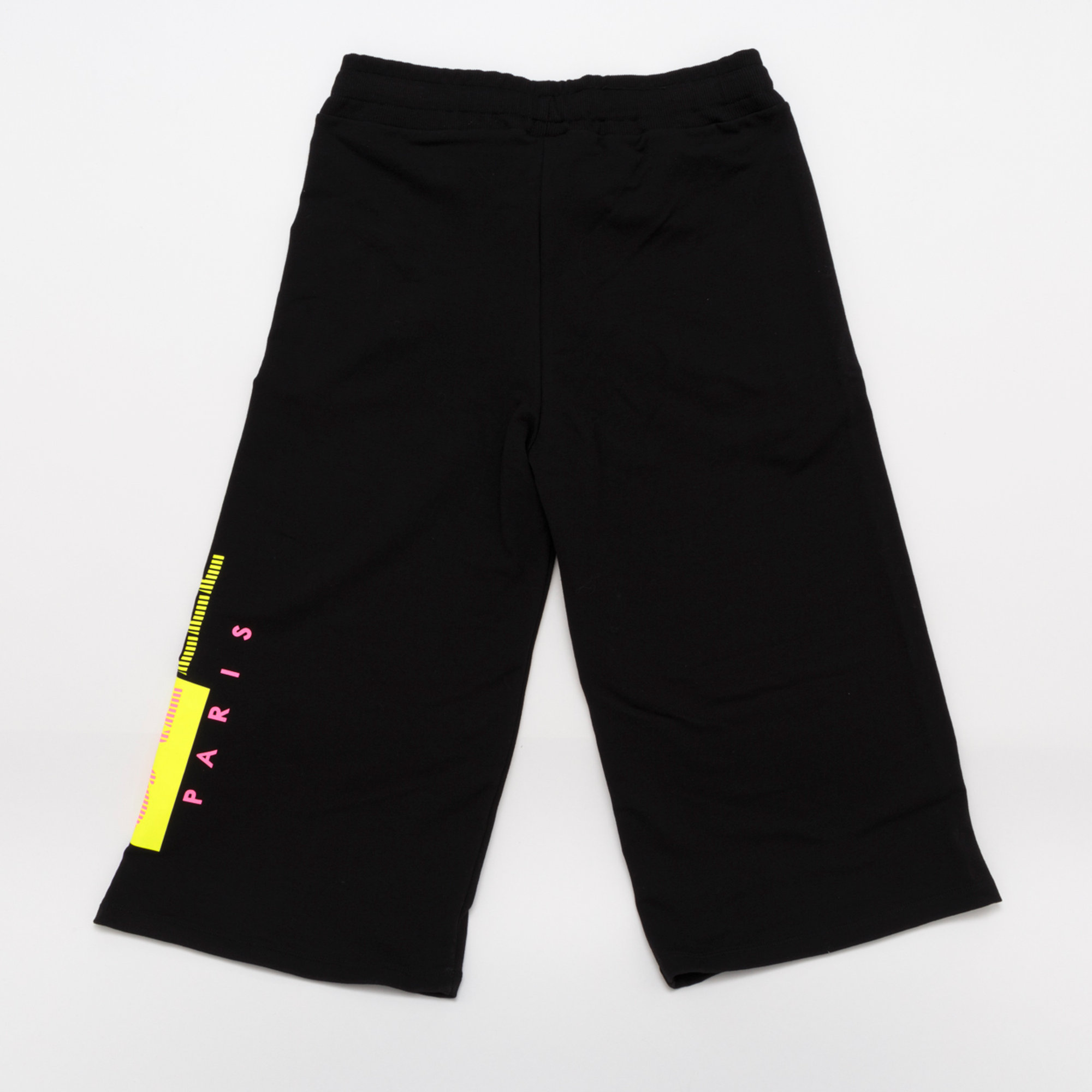 GAELLE PARIS Pantaloni lunghi in felpa nero con stampa fluo Gaelle Paris vista1