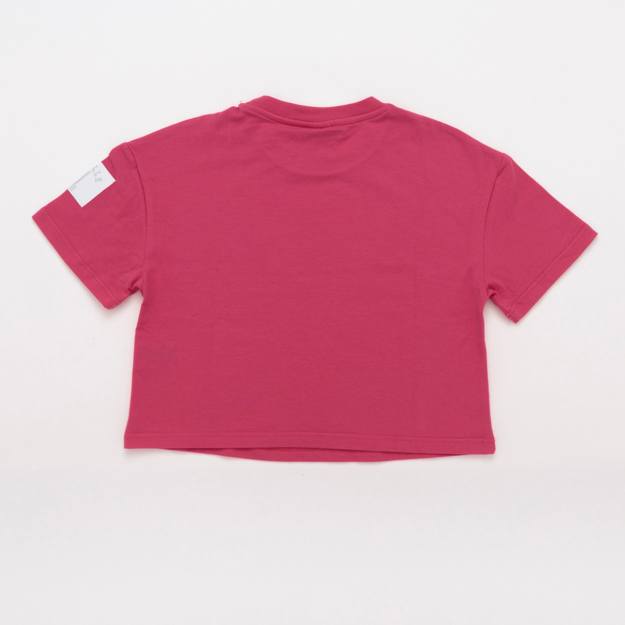 GAELLE PARIS T-shirt crop top con scritta fucsia Gaelle Paris vista1