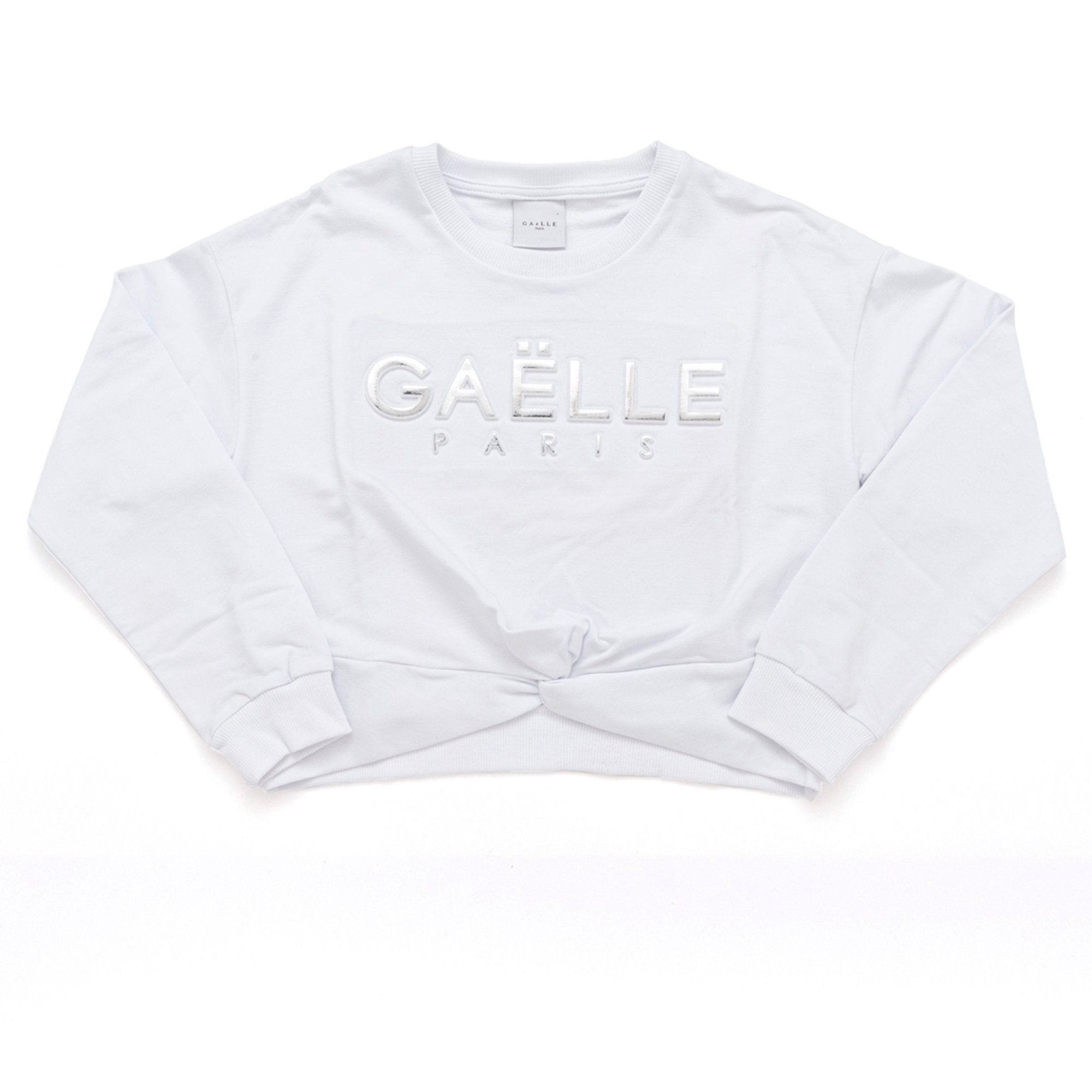 GAELLE PARIS Felpa leggera crop top con scritta Gaelle Paris vista0