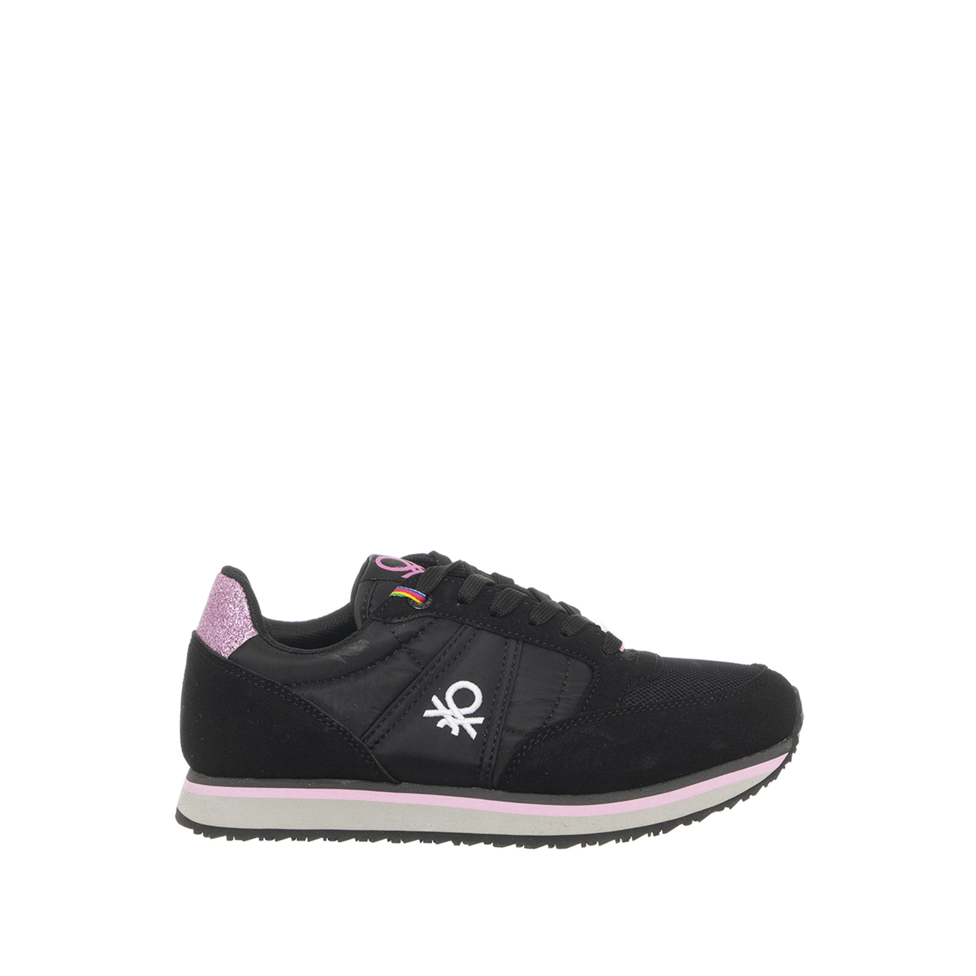 Benetton sneakers nere e fucsia Benetton vista0