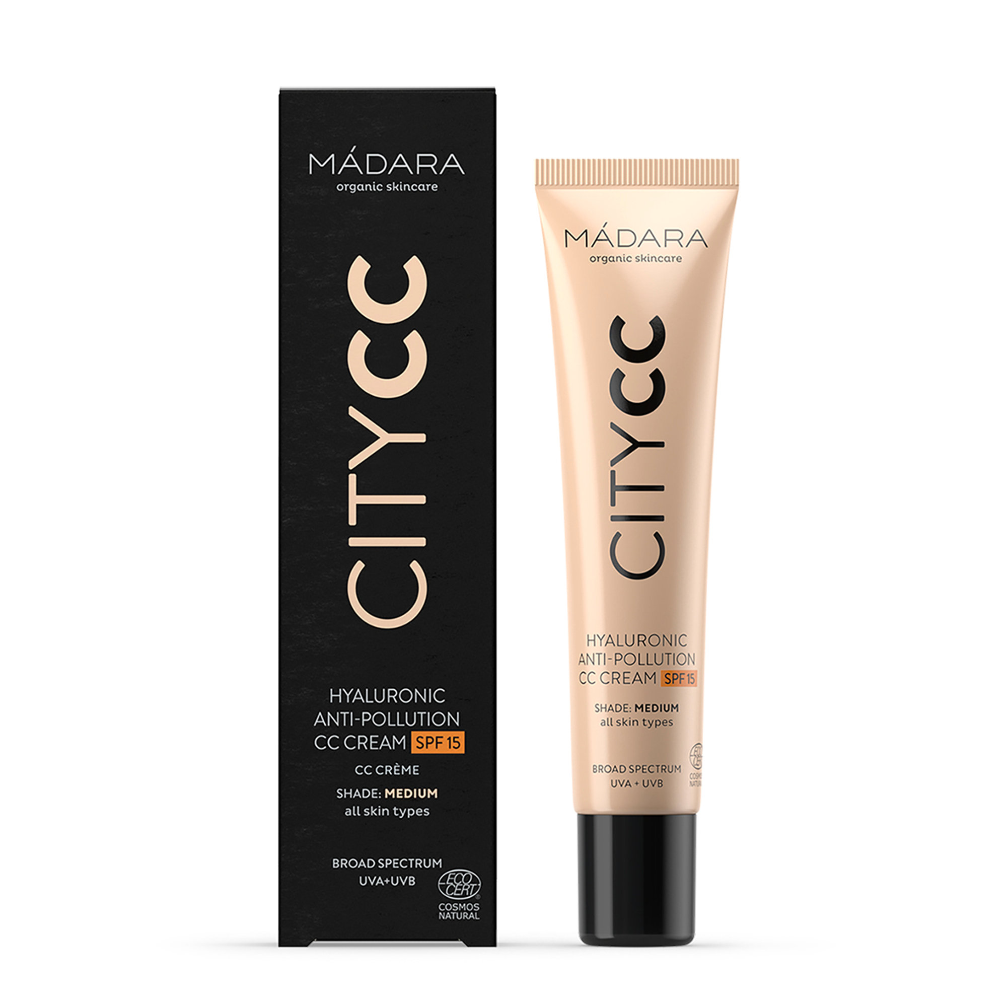Crema anti-inquinamento colorata/Crema Ialuronica Anti Inquinamento CC SPF 15, Medium 40ml (18M) Madara Organic Skincare vista1