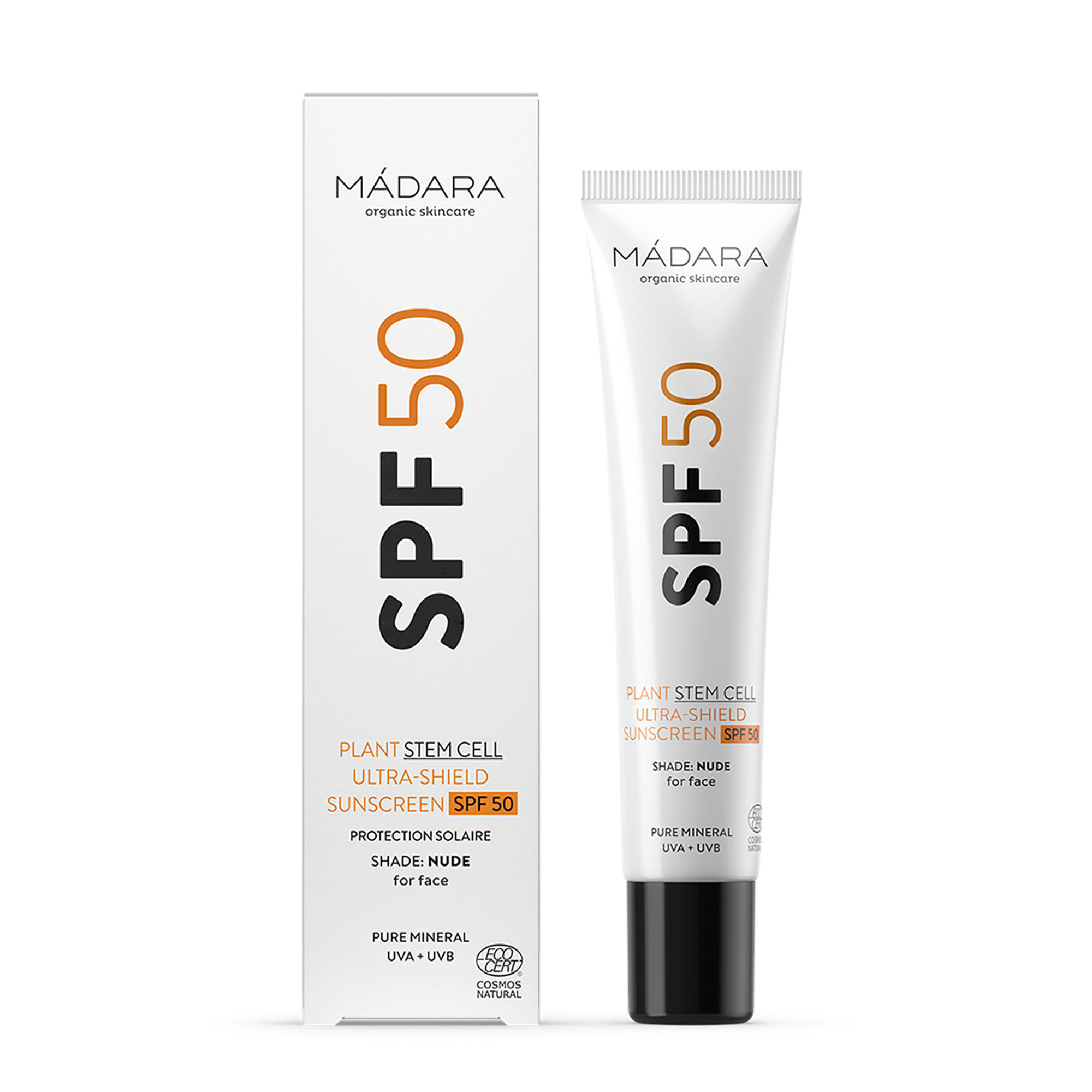Kasvot ja kädet aurinkovoide SPF50/SPF50 Kasviskantasolujen erittäin korkea aurinkosuoja, 40 ml (20M) Madara Organic Skincare vista1