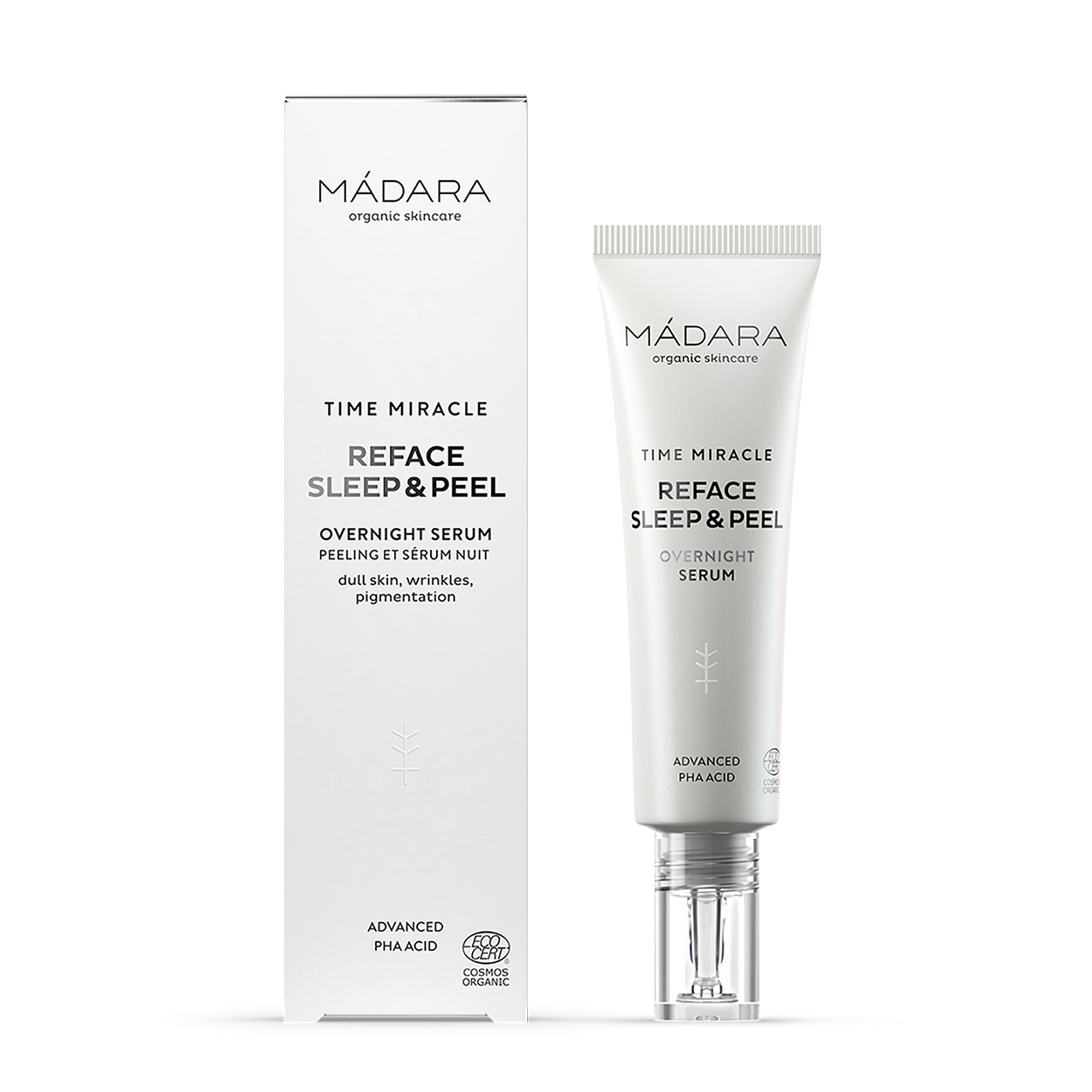 Siero viso notte rigenerante /TIME MIRACLE Suero nocturno para dormir y exfoliar, 30 ml Madara Organic Skincare vista1