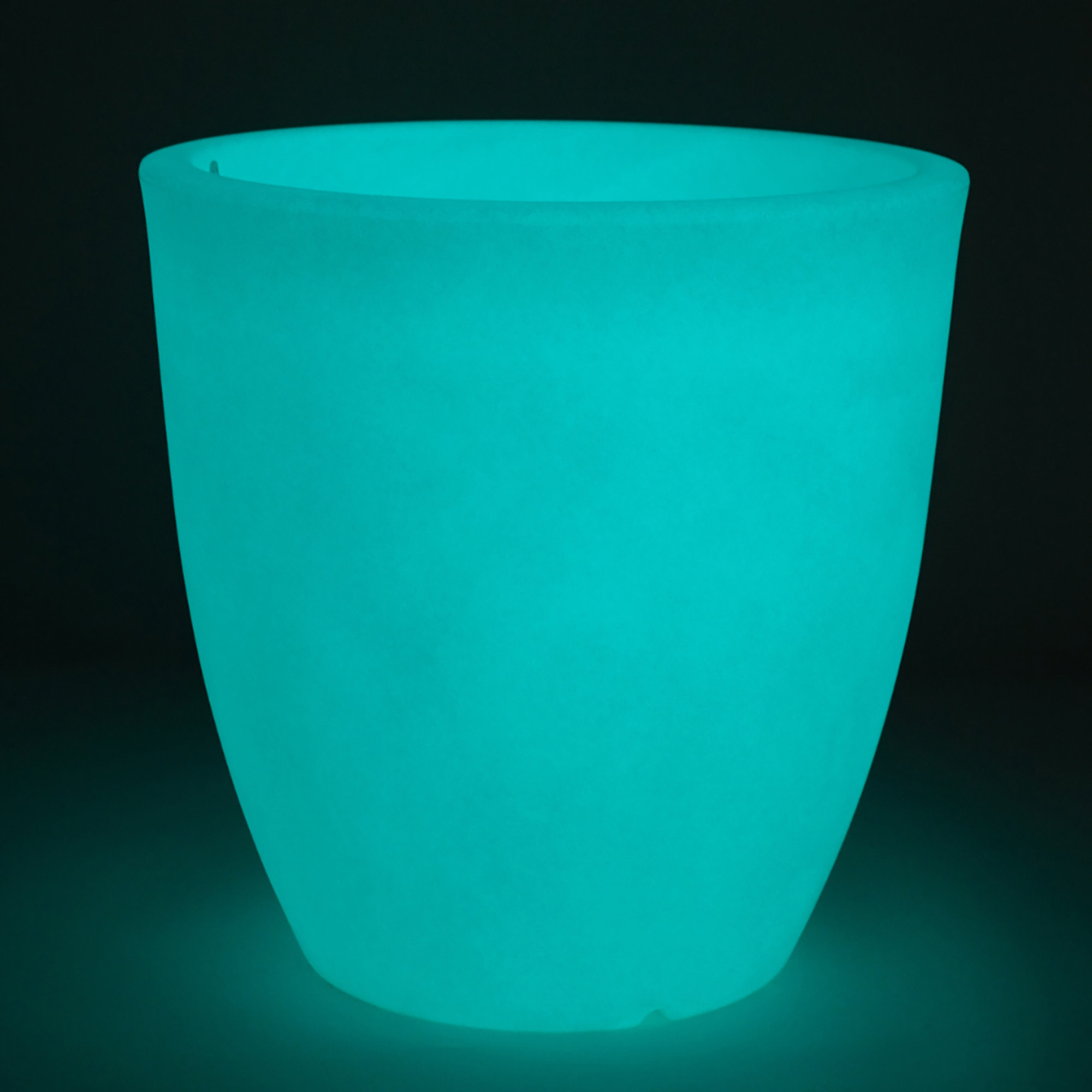 Macetas fotoluminiscentes - ORIONE HIGH VASE CM 40 FLUO WHITE Farmet vista3