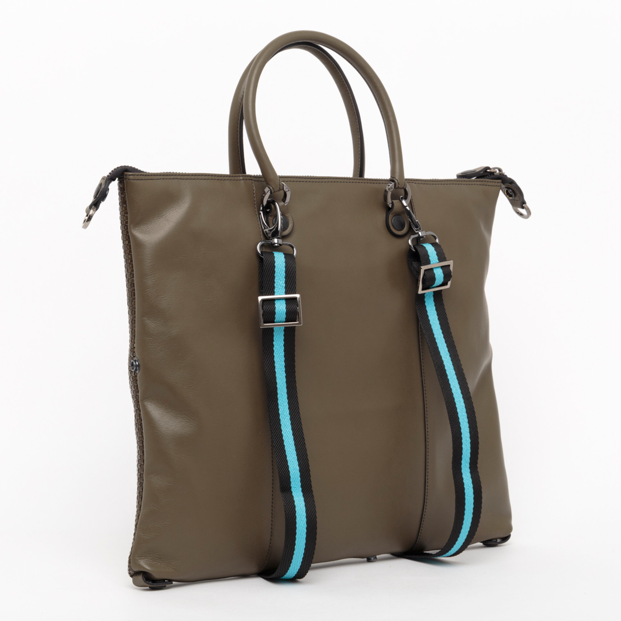 Gabs G3 Plus L in pelle verde militare Gabs vista1