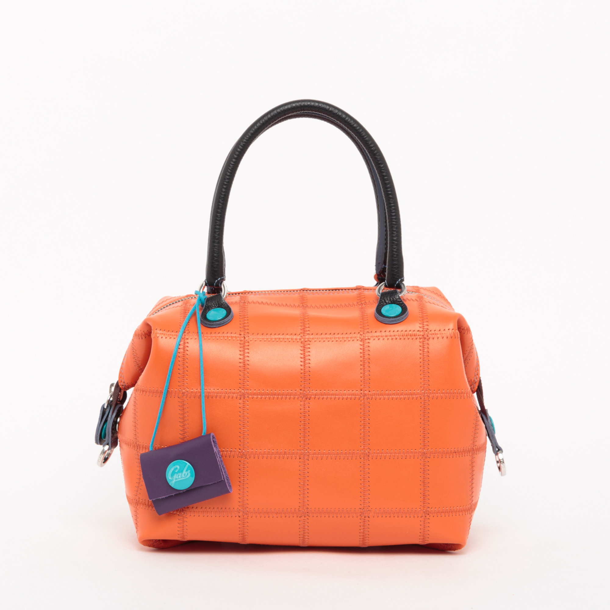 Gabs G43-M in pelle patchwork arancio Gabs vista1