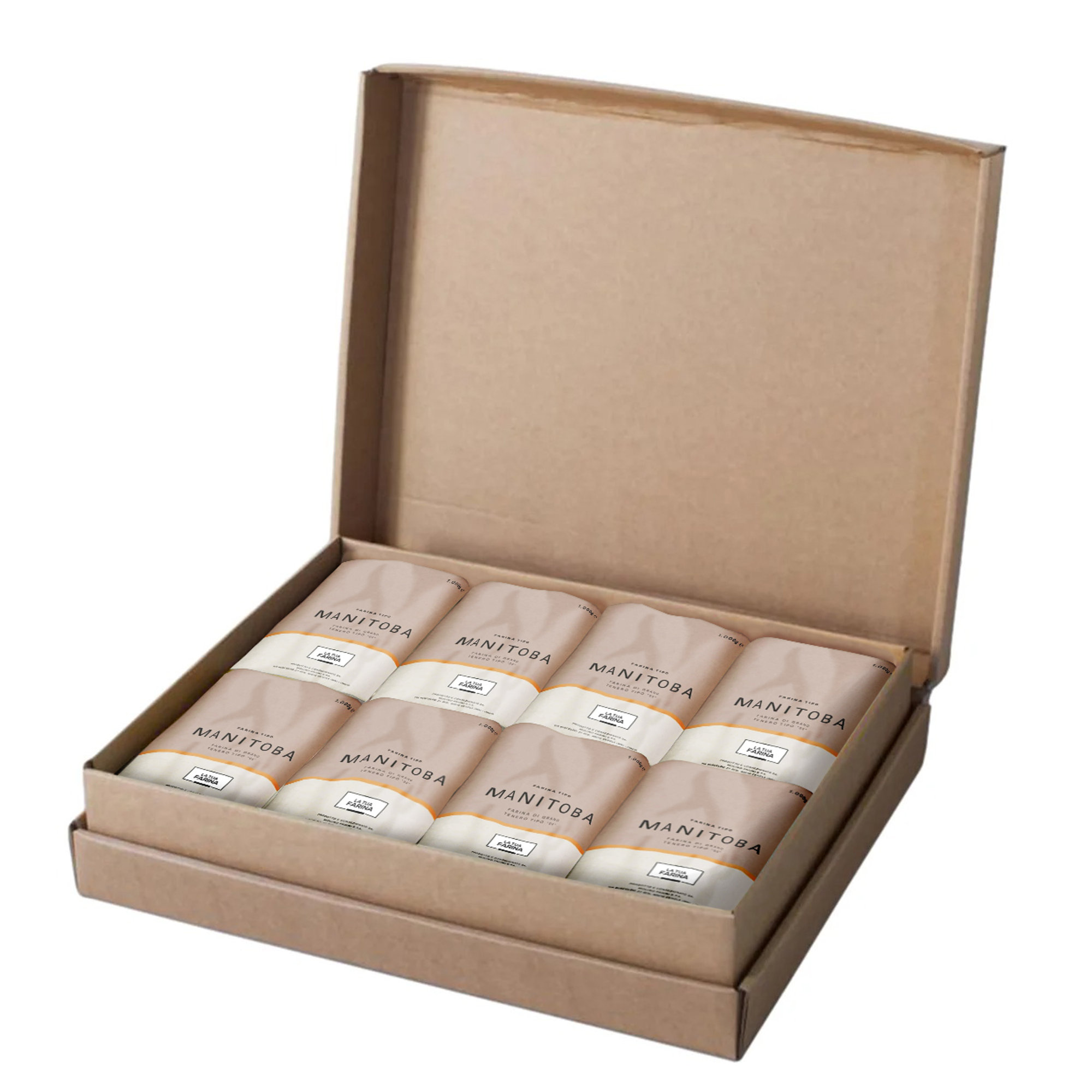 Cofanetto con 8 confezioni da 1 kg - Farina Manitoba Molino Pasini vista0