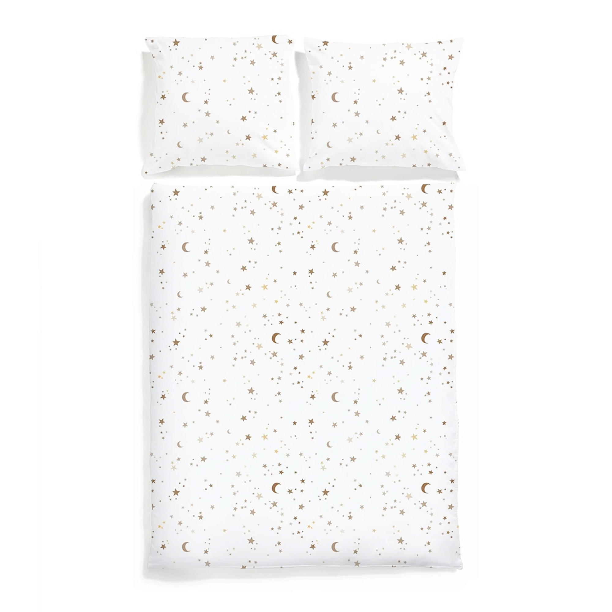 Housse de couette+taie d'oreiller STARS 50 x 60 cm White Pocket vista0