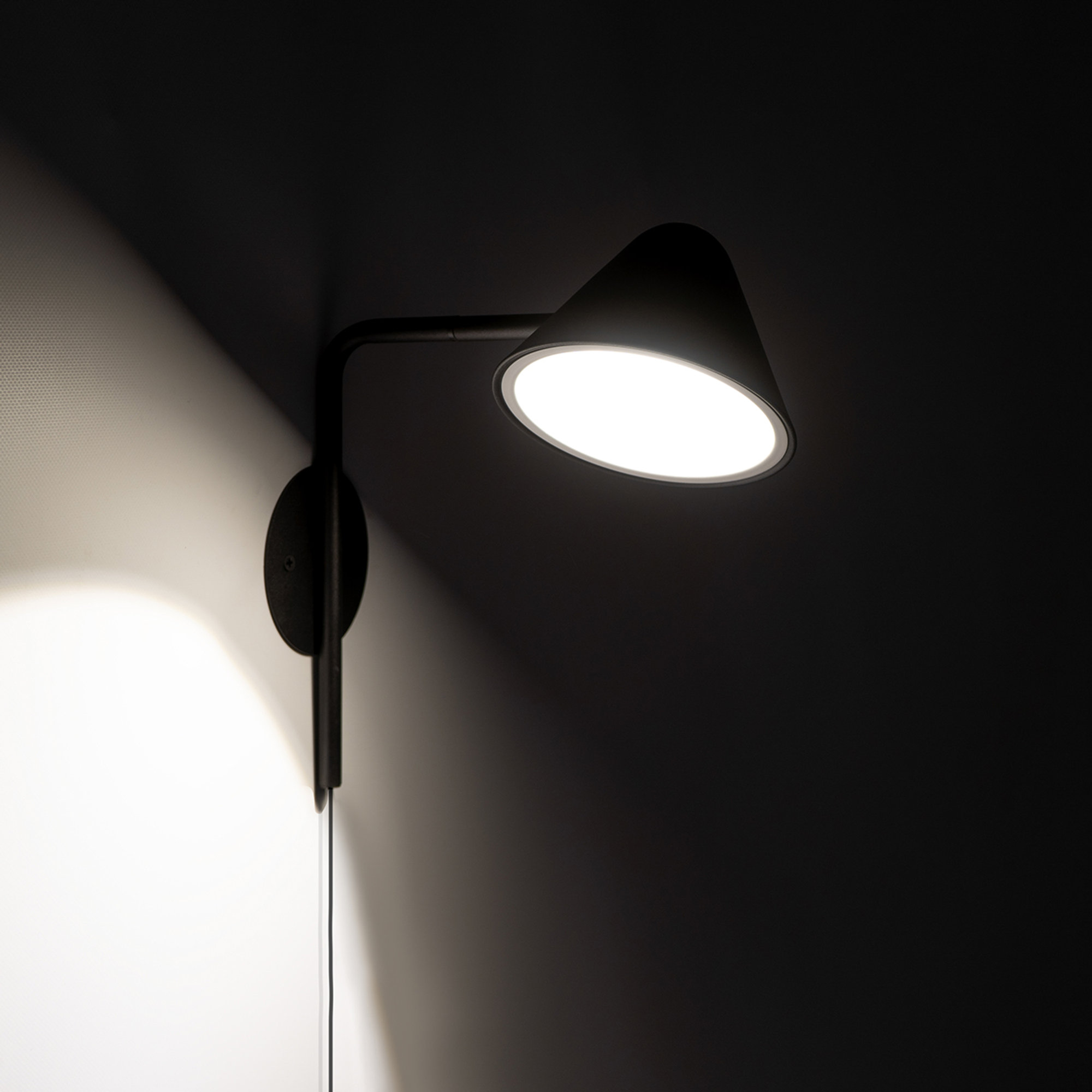 Applique LED, nero opaco Stones vista1