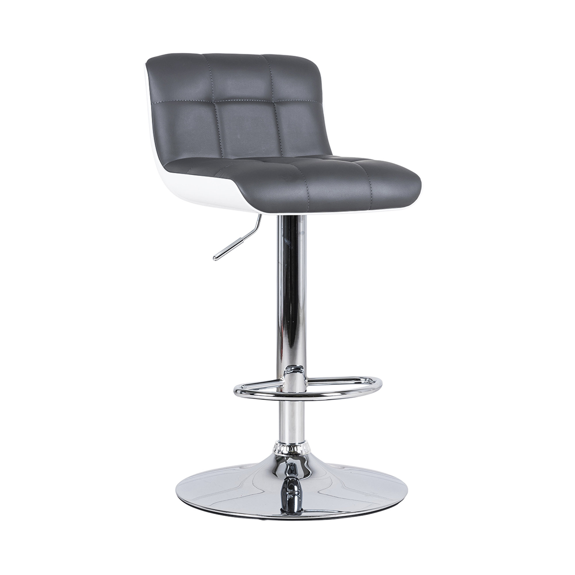 Set 2 sgabelli in similpelle, grigio scuro Stones vista0