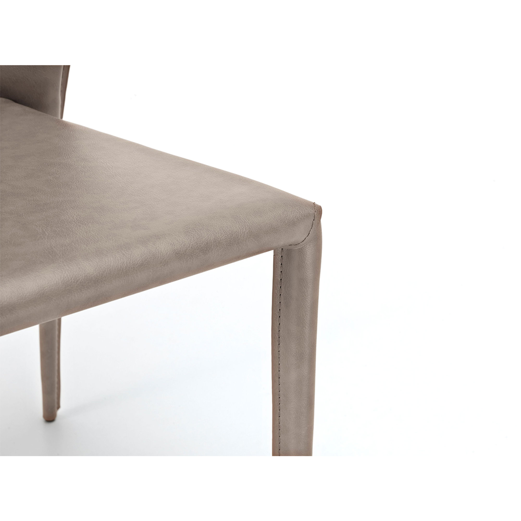 Set 4 sedie in similcuoio, grigio chiaro Stones vista3
