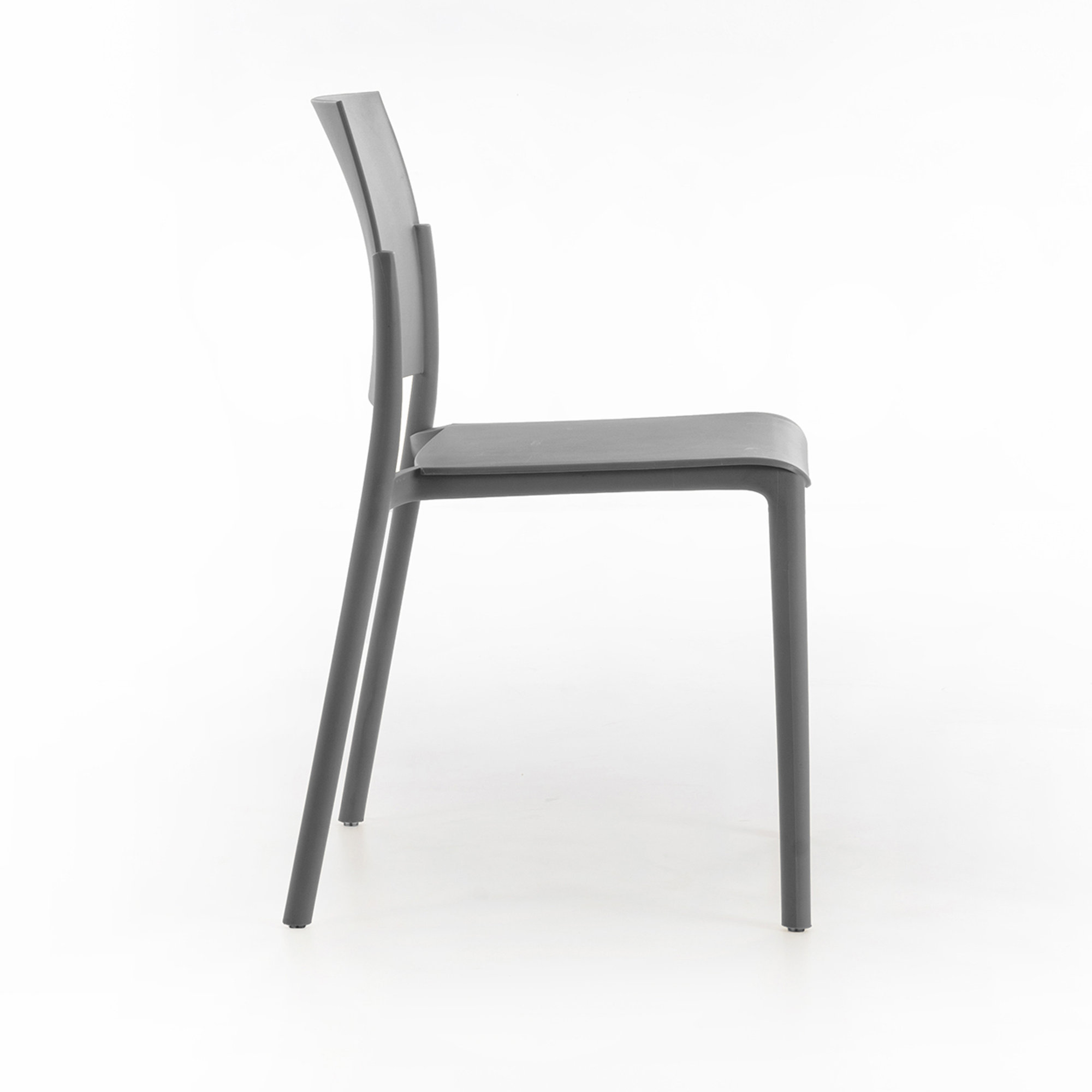Set 4 sedie in polipropilene, grigio chiaro Stones vista2