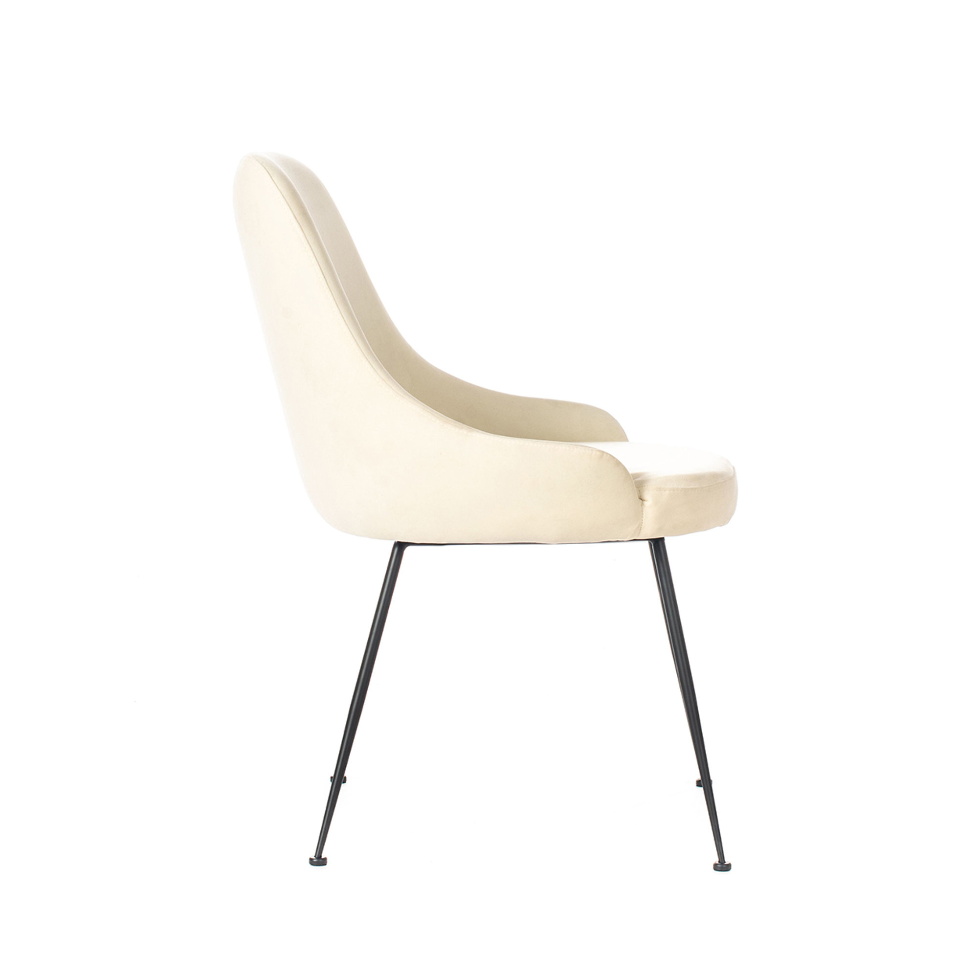 Sedia in microfibra, bianco Stones vista1