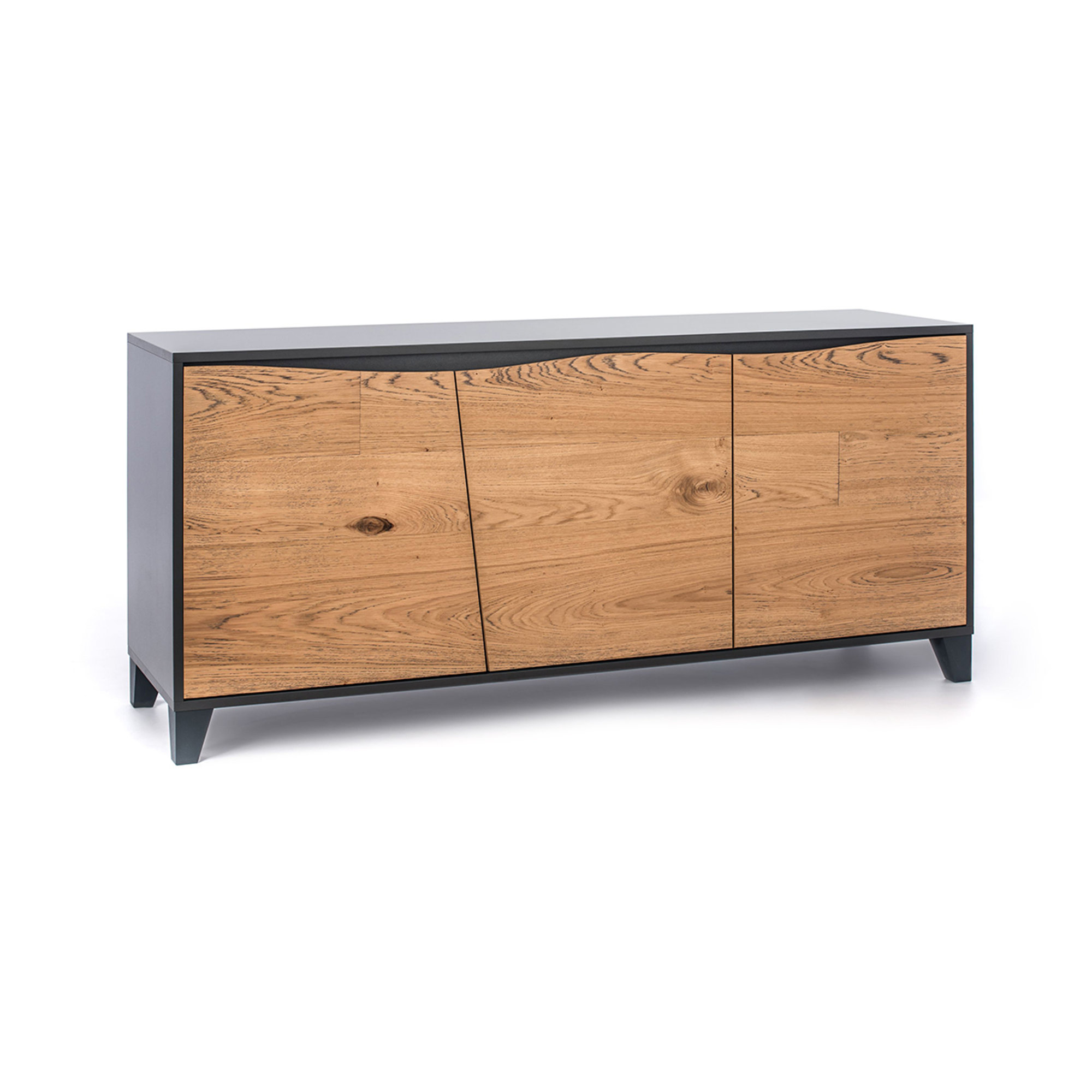 Madia 3 ante (165 x 76 H cm), rovere crudo Stones vista0