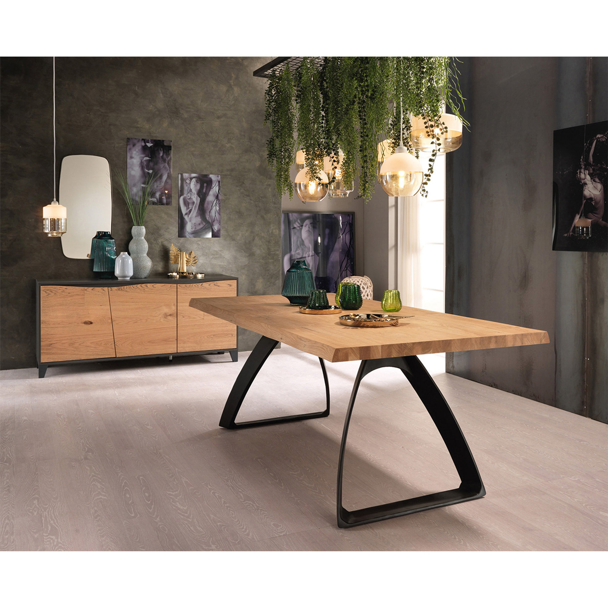 Madia 3 ante (165 x 76 H cm), rovere crudo Stones vista10