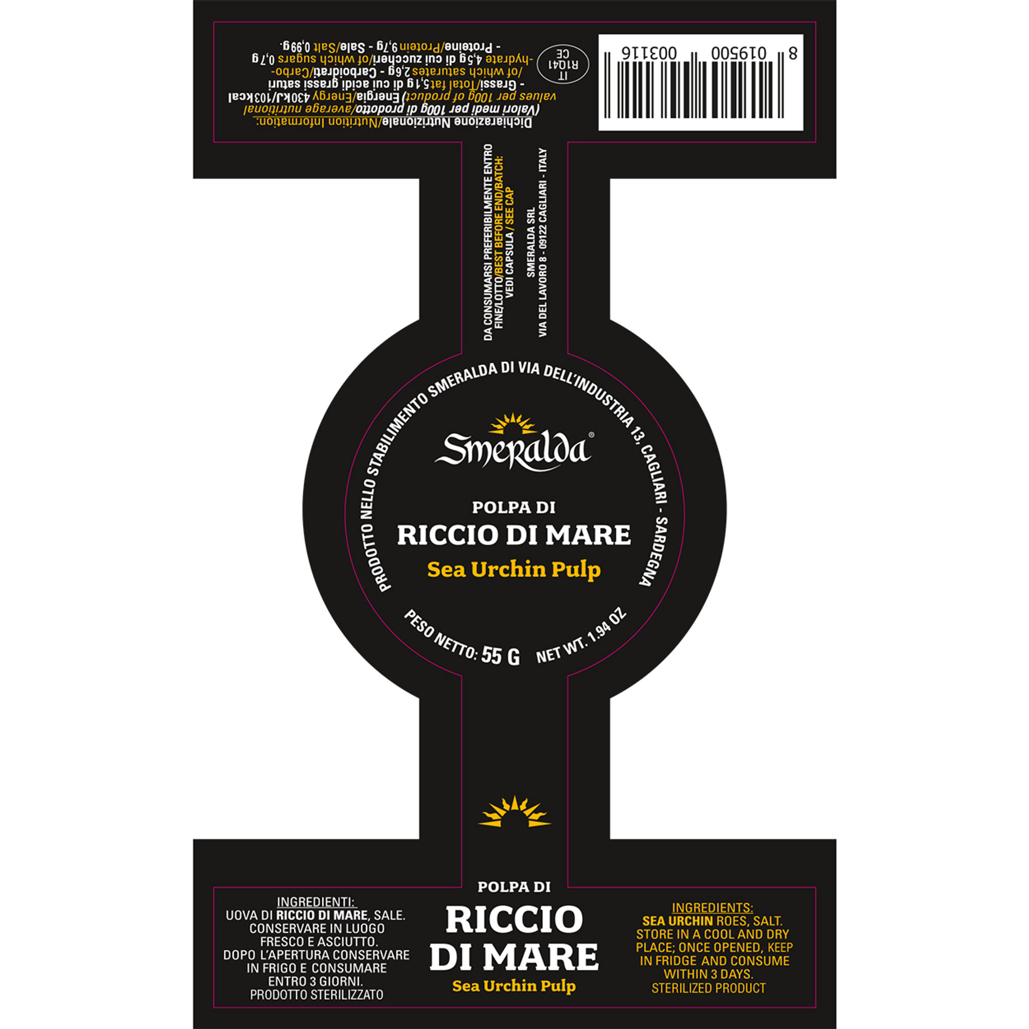 Box bottarga muggine, nero di seppia e polpa di riccio Smeralda vista6