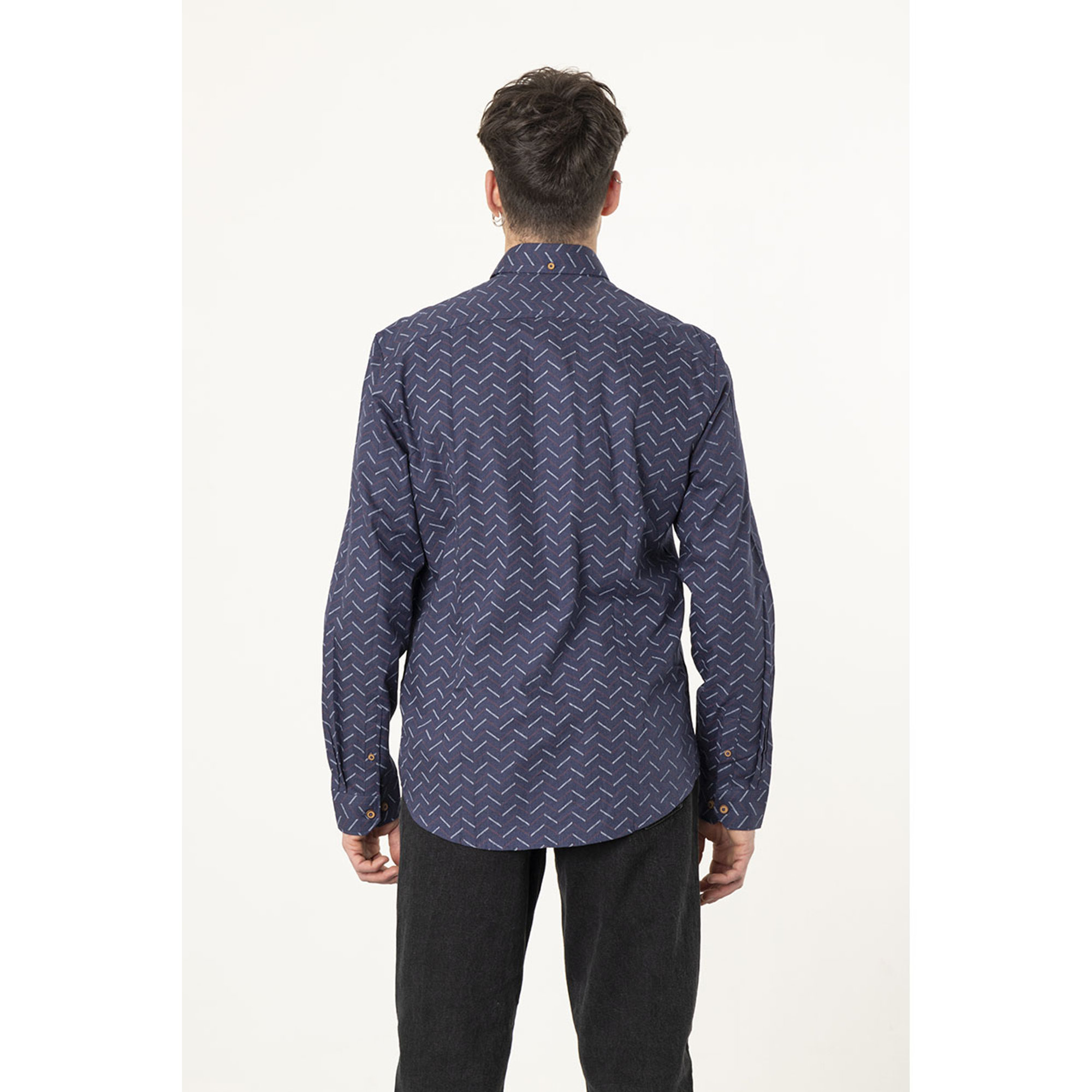 Ben Sherman camicia con fantasia su base blu Ben Sherman vista2
