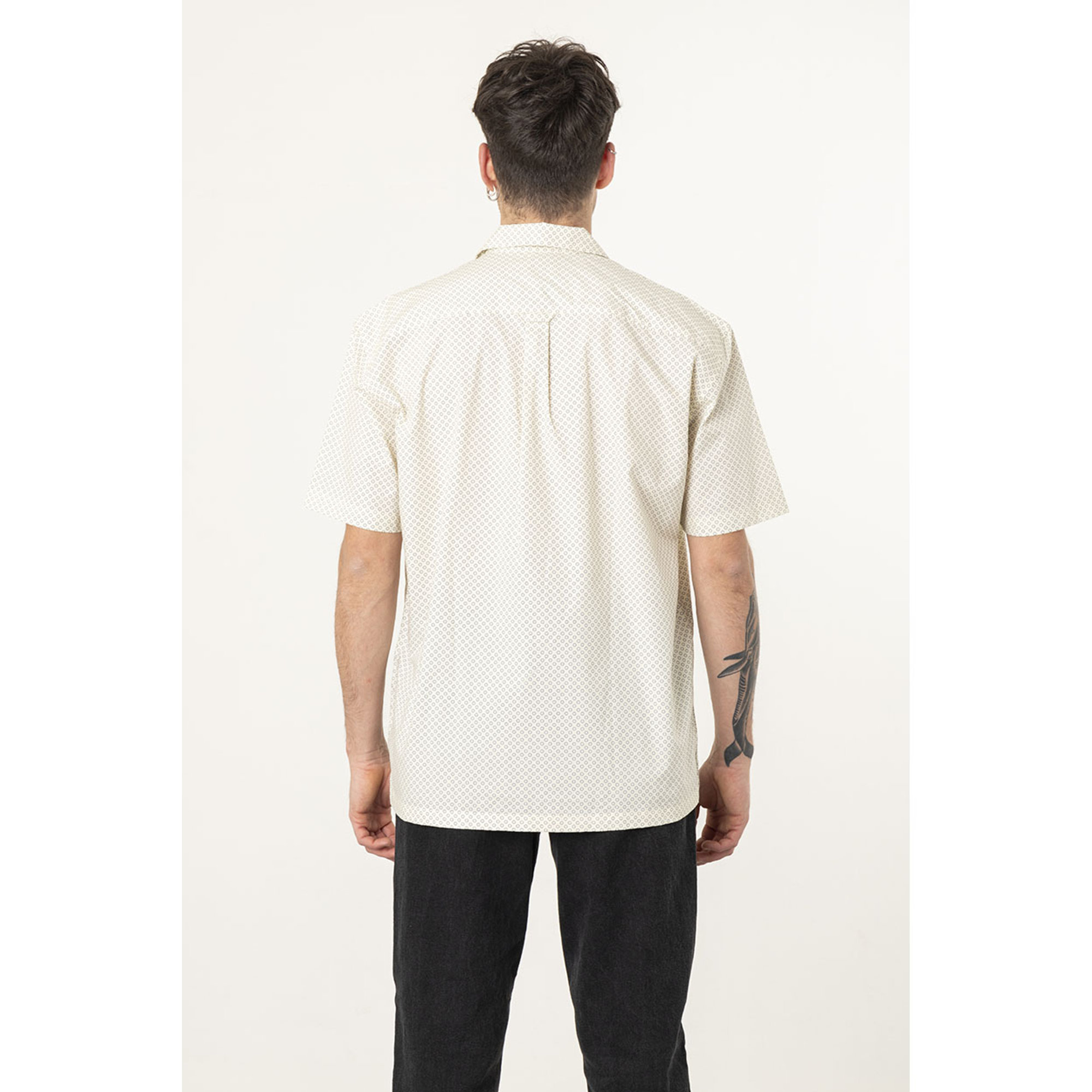 Ben Sherman camicia maniche corte con pois panna Ben Sherman vista3