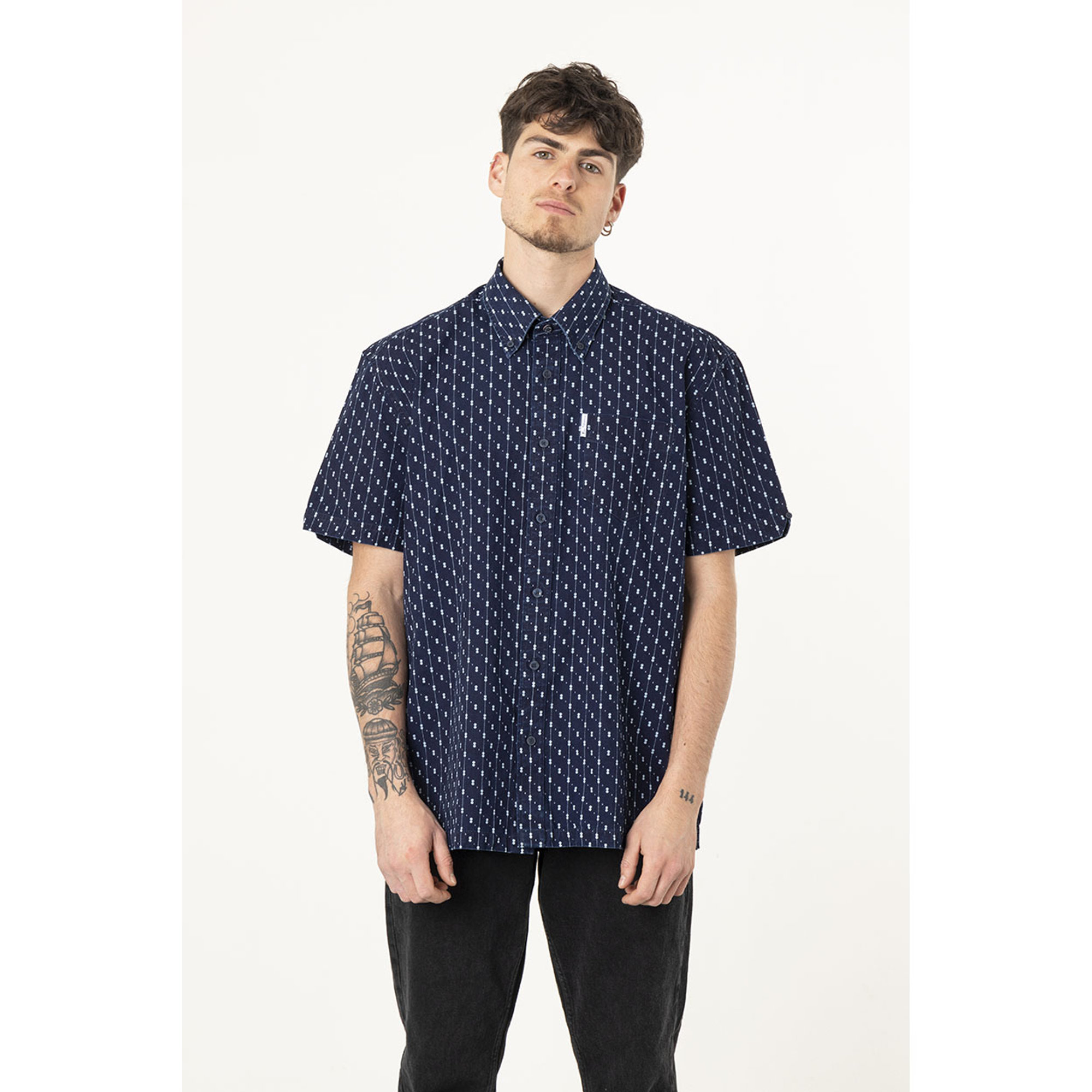Ben Sherman camicia a maniche corte blu Ben Sherman vista0