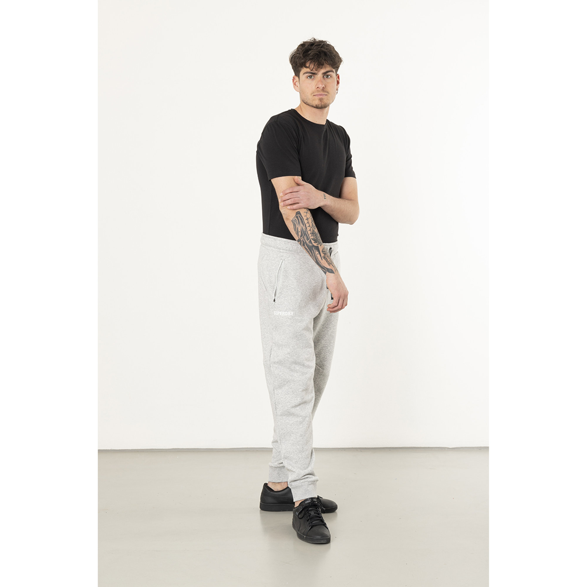 Superdry pantaloni tuta grigio chiaro Superdry  vista1