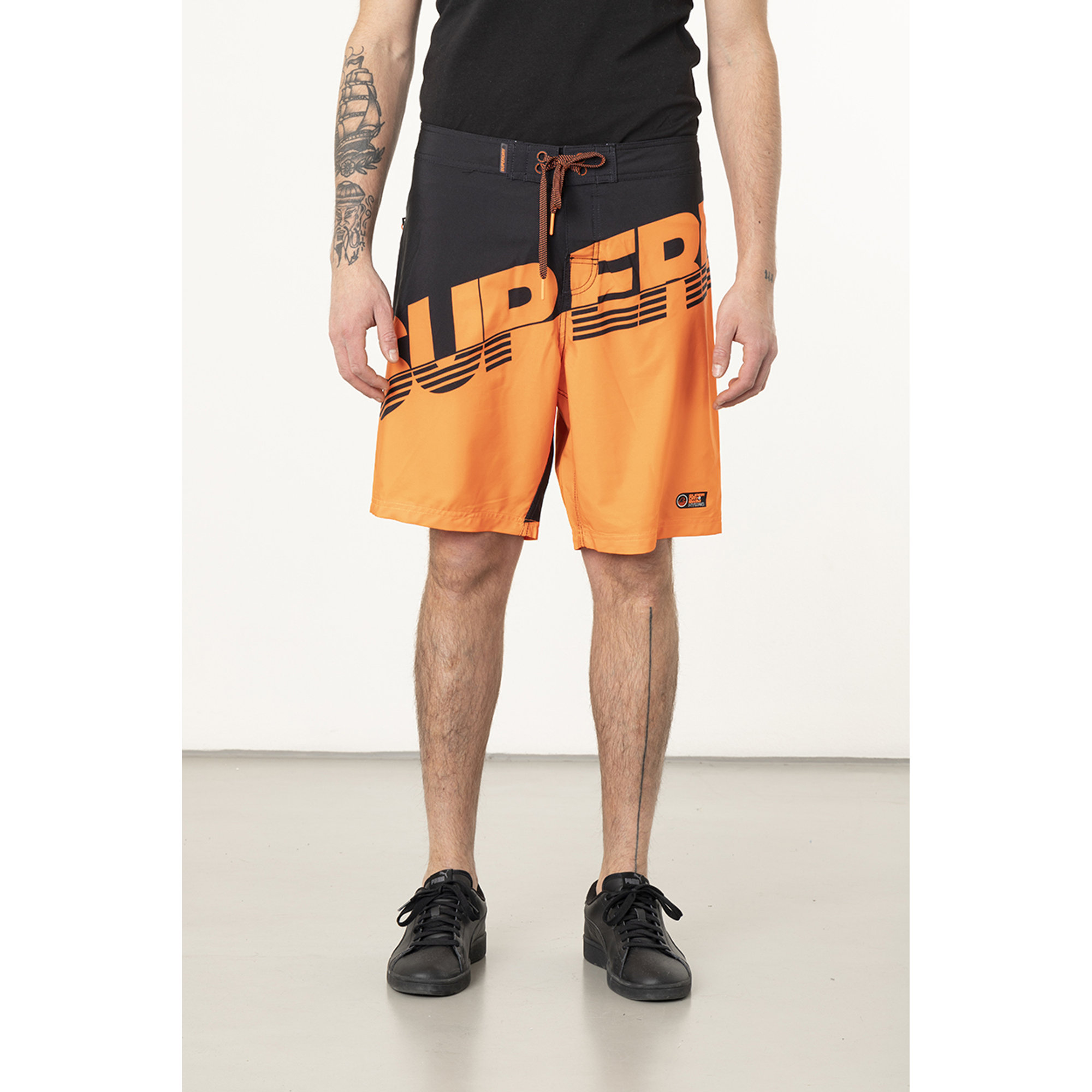 Superdry boxer mare nero e arancio fluo Superdry  vista0