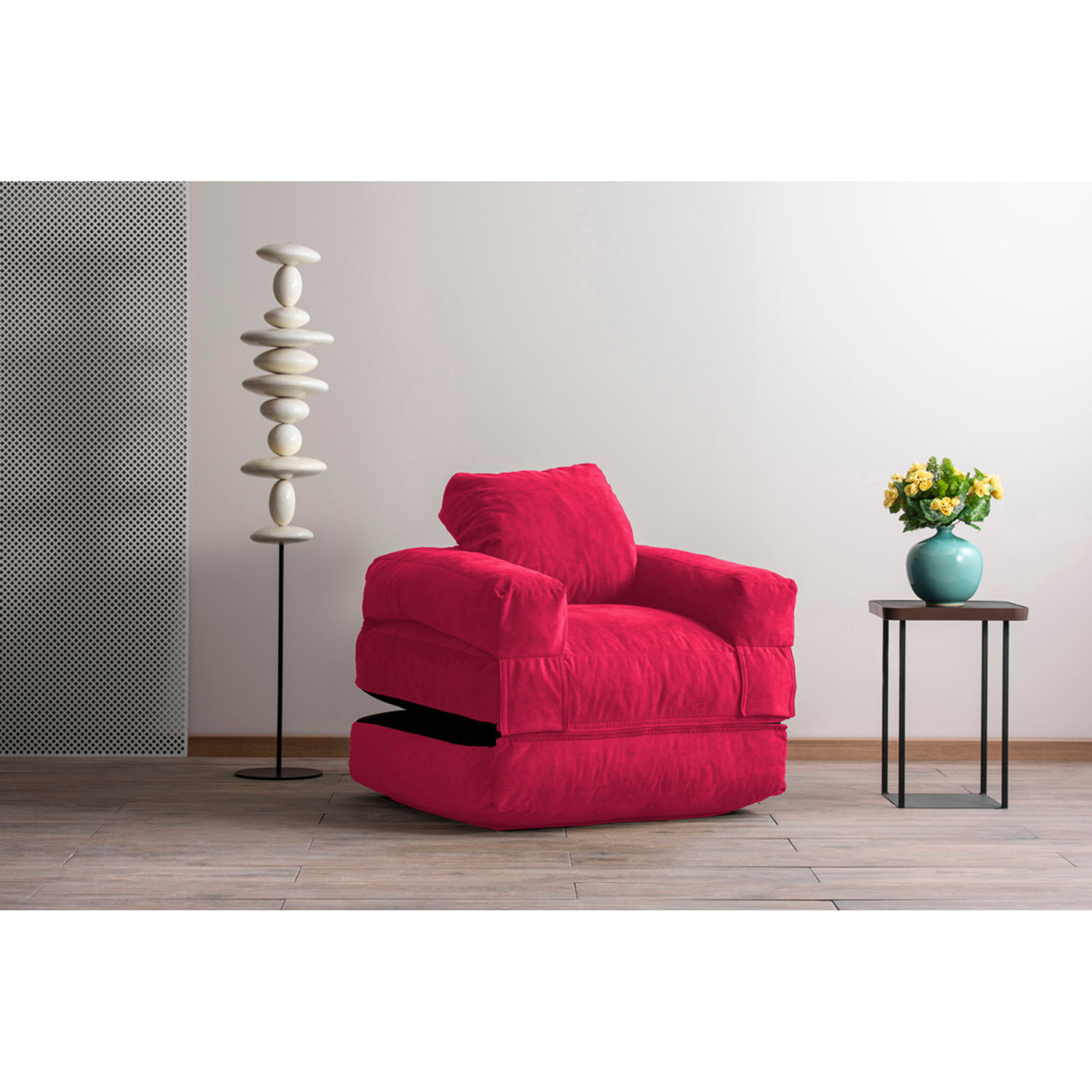 Natsu - Divano letto a 1 posto fucsia Atelier del sofa vista0