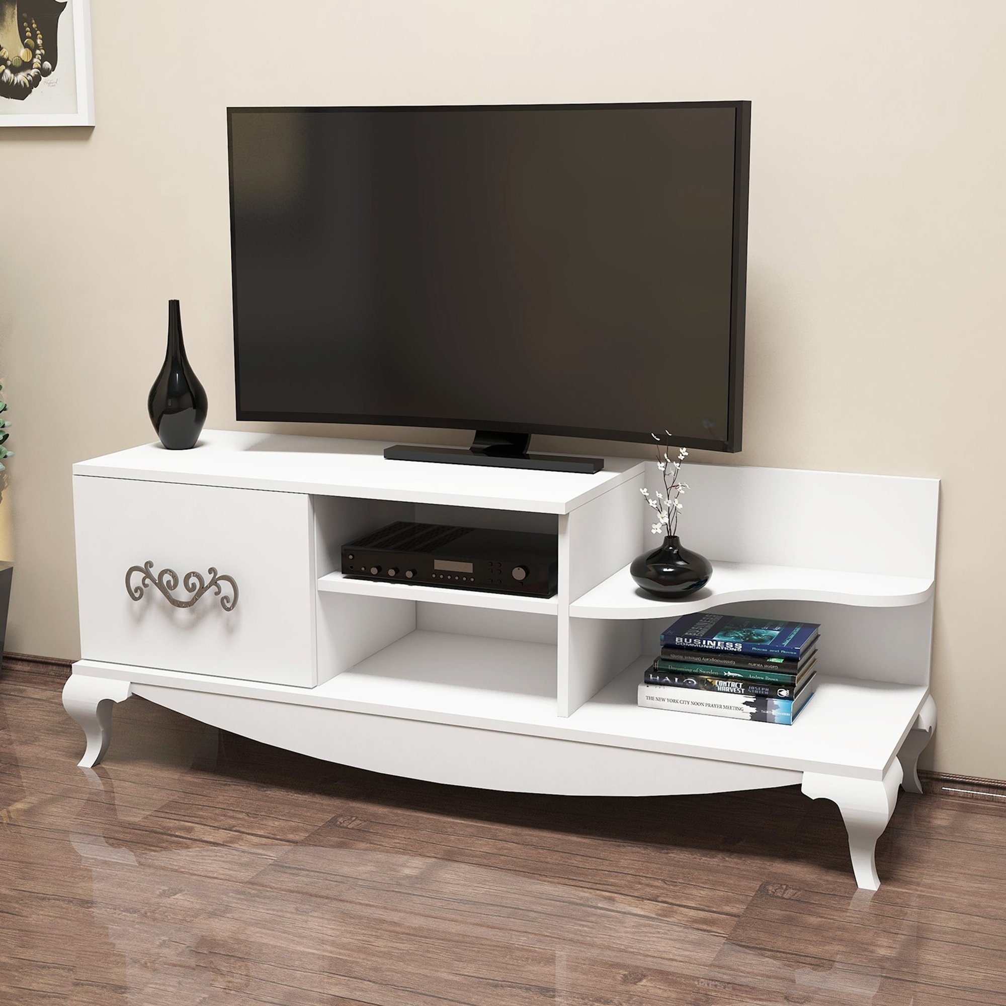 Sultan - Meuble TV blanc Hanah home vista2