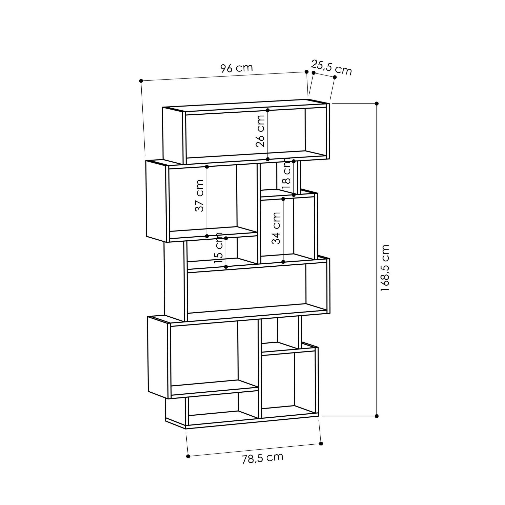Karmato - Scaffale rosso bordeaux Hanah home vista2