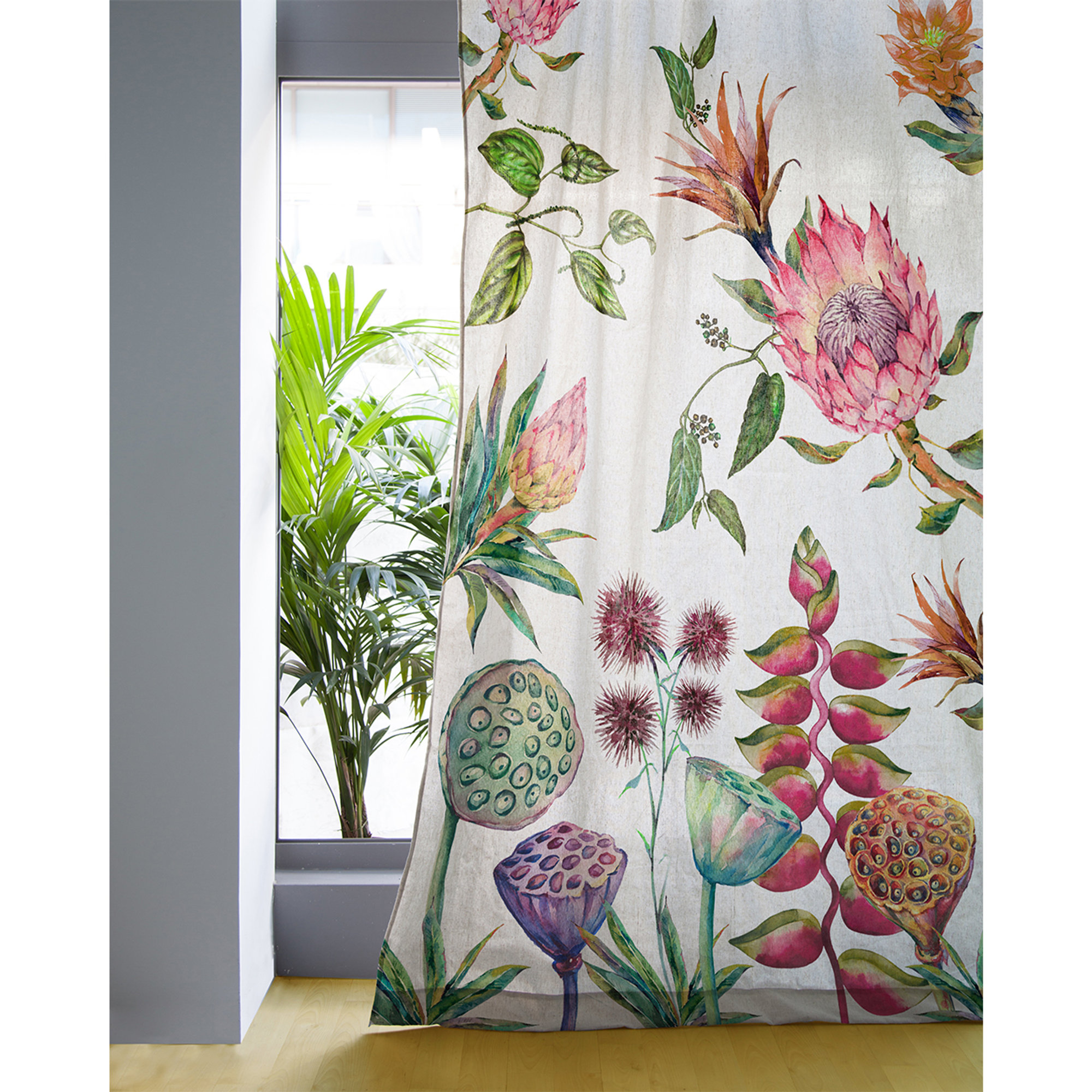 Rideau pour la maison (fleurs sauvages), multicolore Viva la fiesta vista2