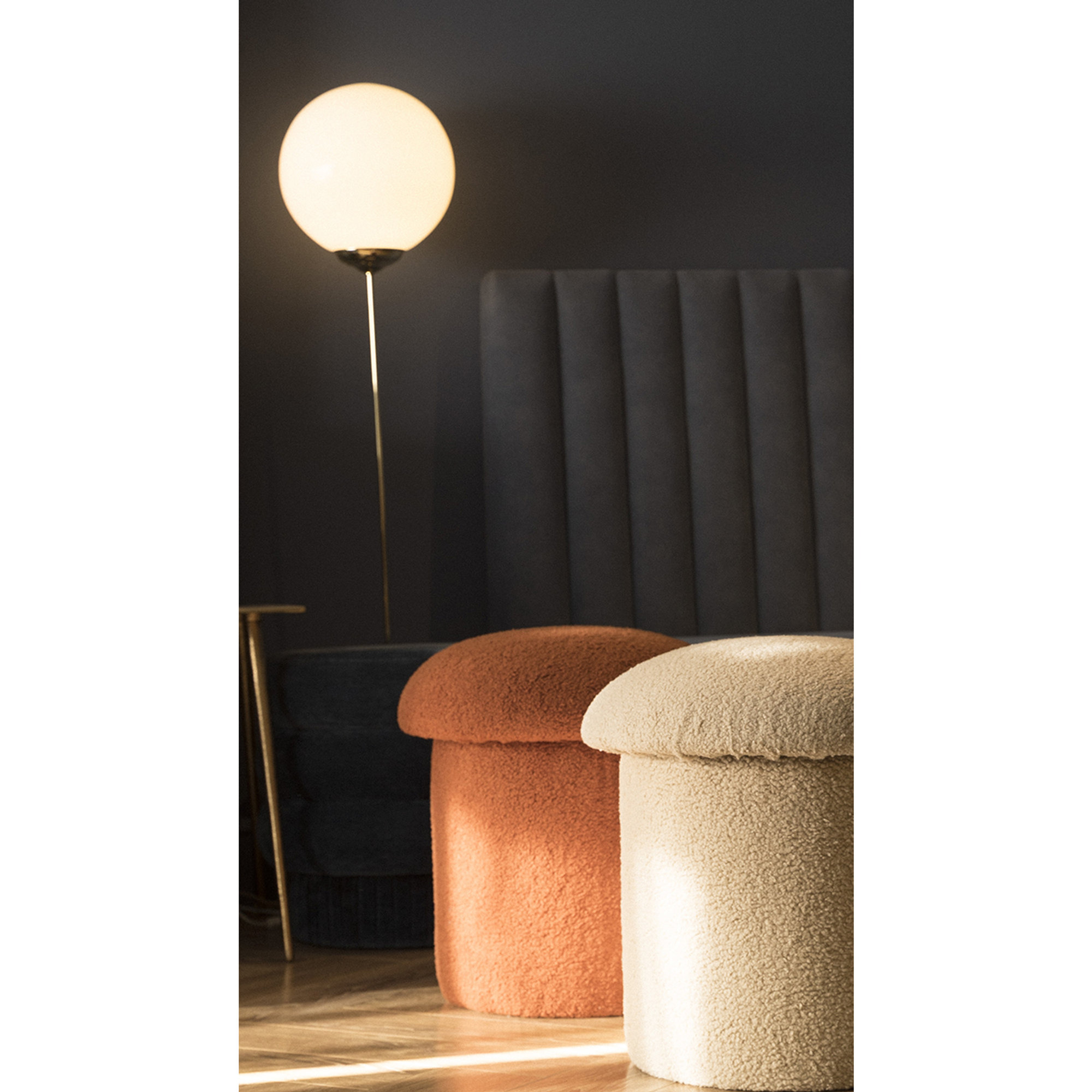 Pouf Mushroom en tissu bouclé bouclé bouclé (Teja) Really nice things vista4