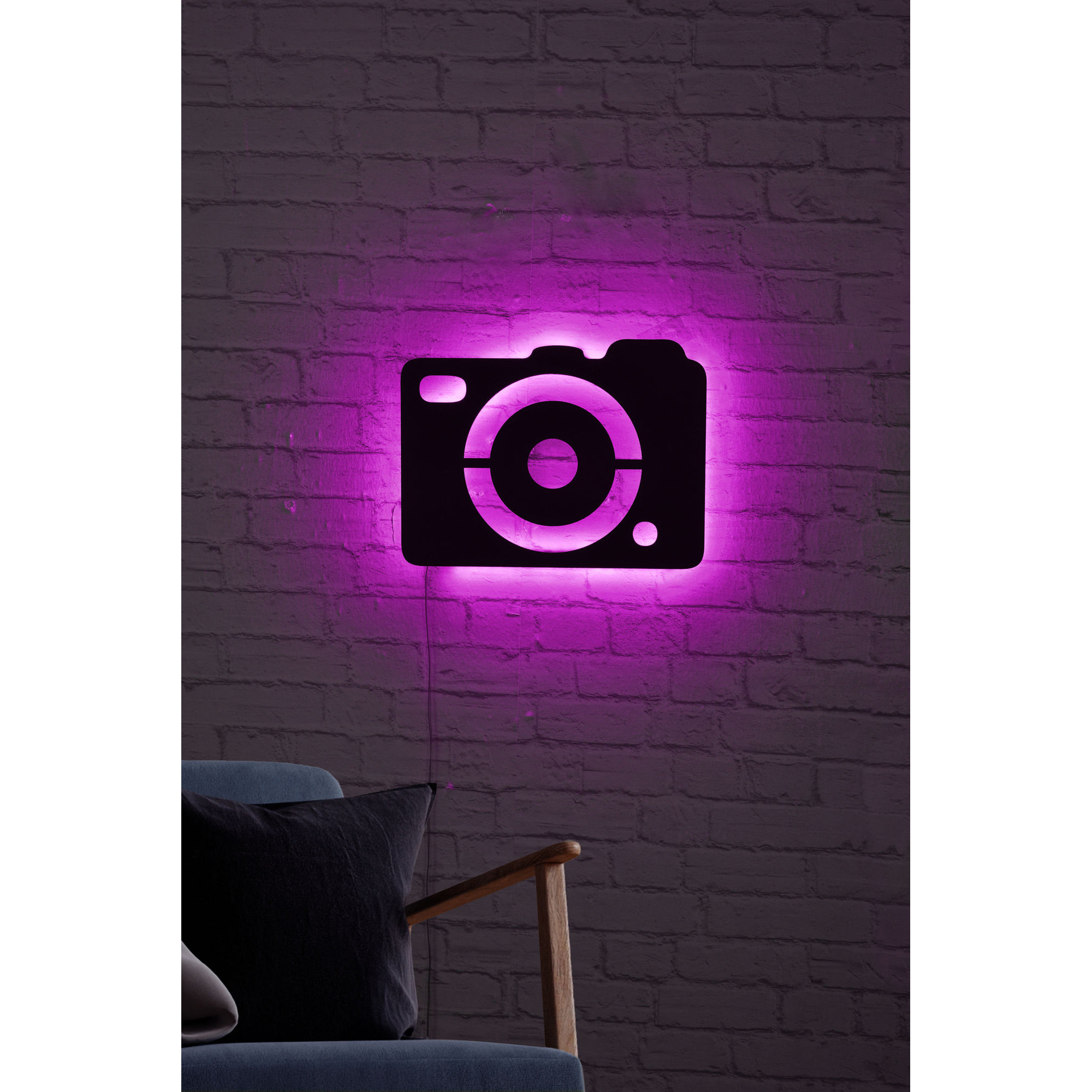 Camera - Illuminazione decorativa a led rosa Wall addiction vista2