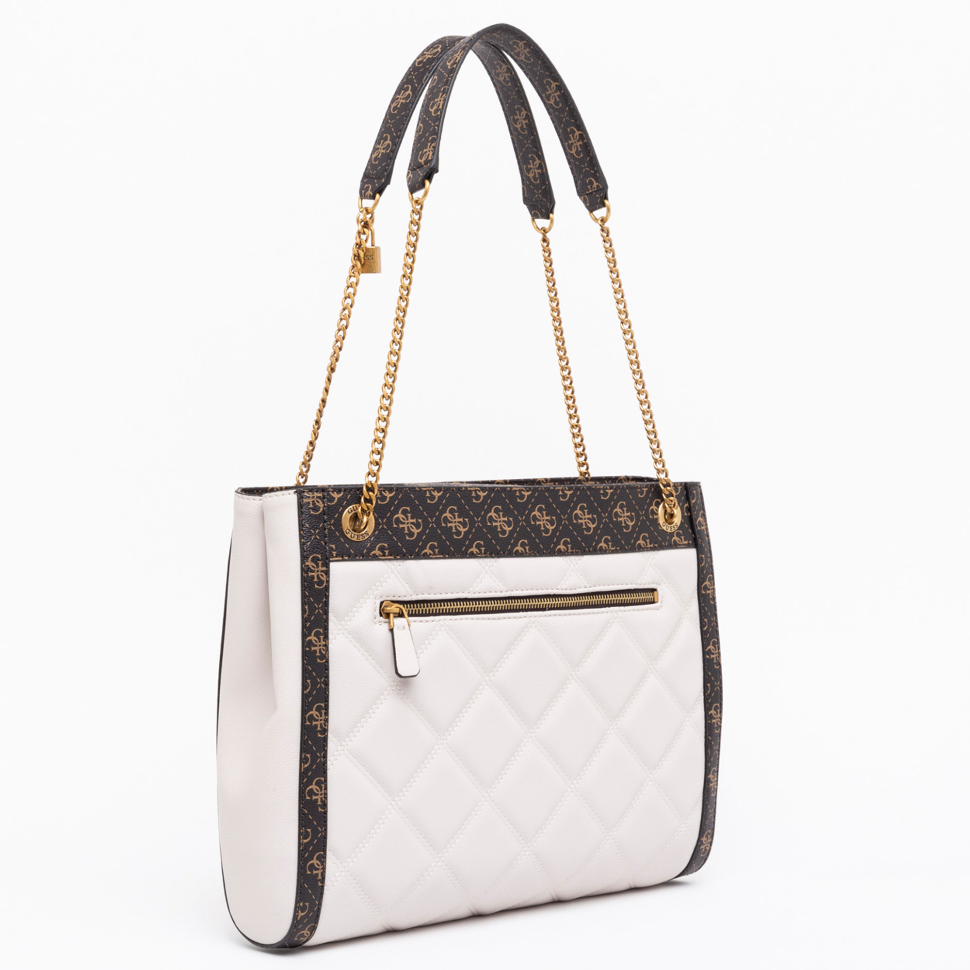 Guess borsa a spalla Katey trapuntata avorio Guess  vista1