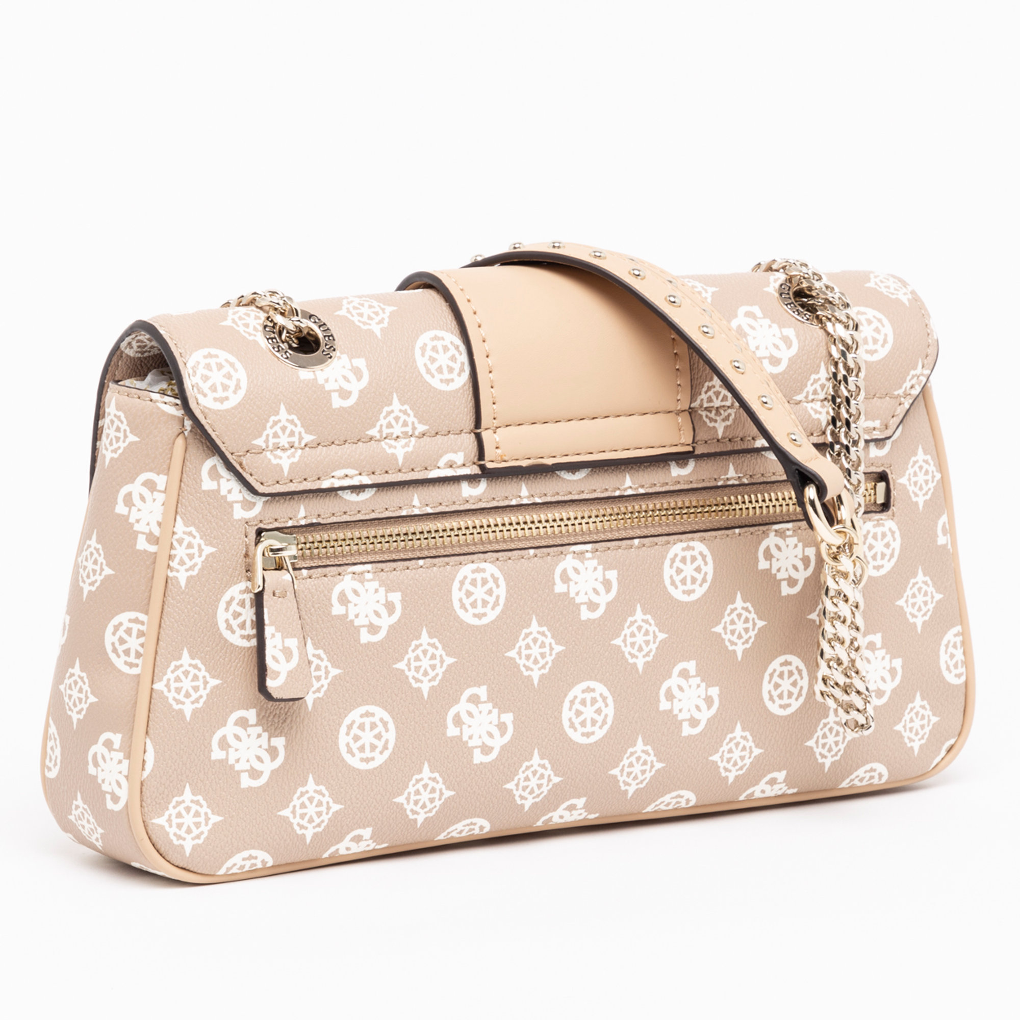 Guess borsa a spalla Greta logo 4G e peony sabbia Guess  vista1