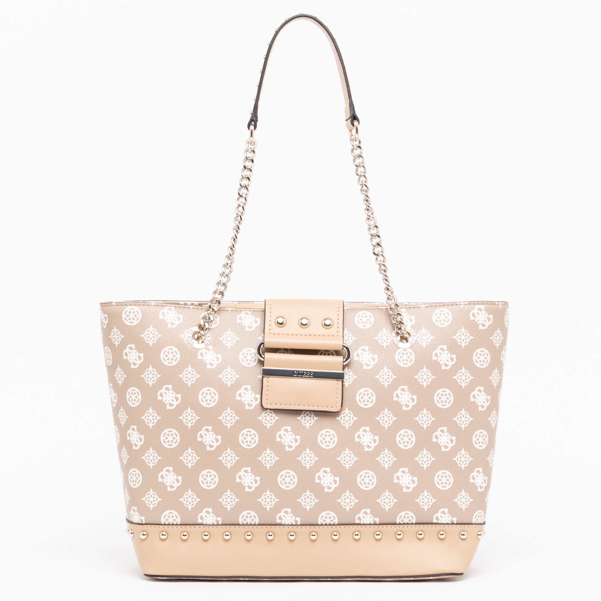 Guess shopper Greta logo 4G e peony sabbia Guess  vista0