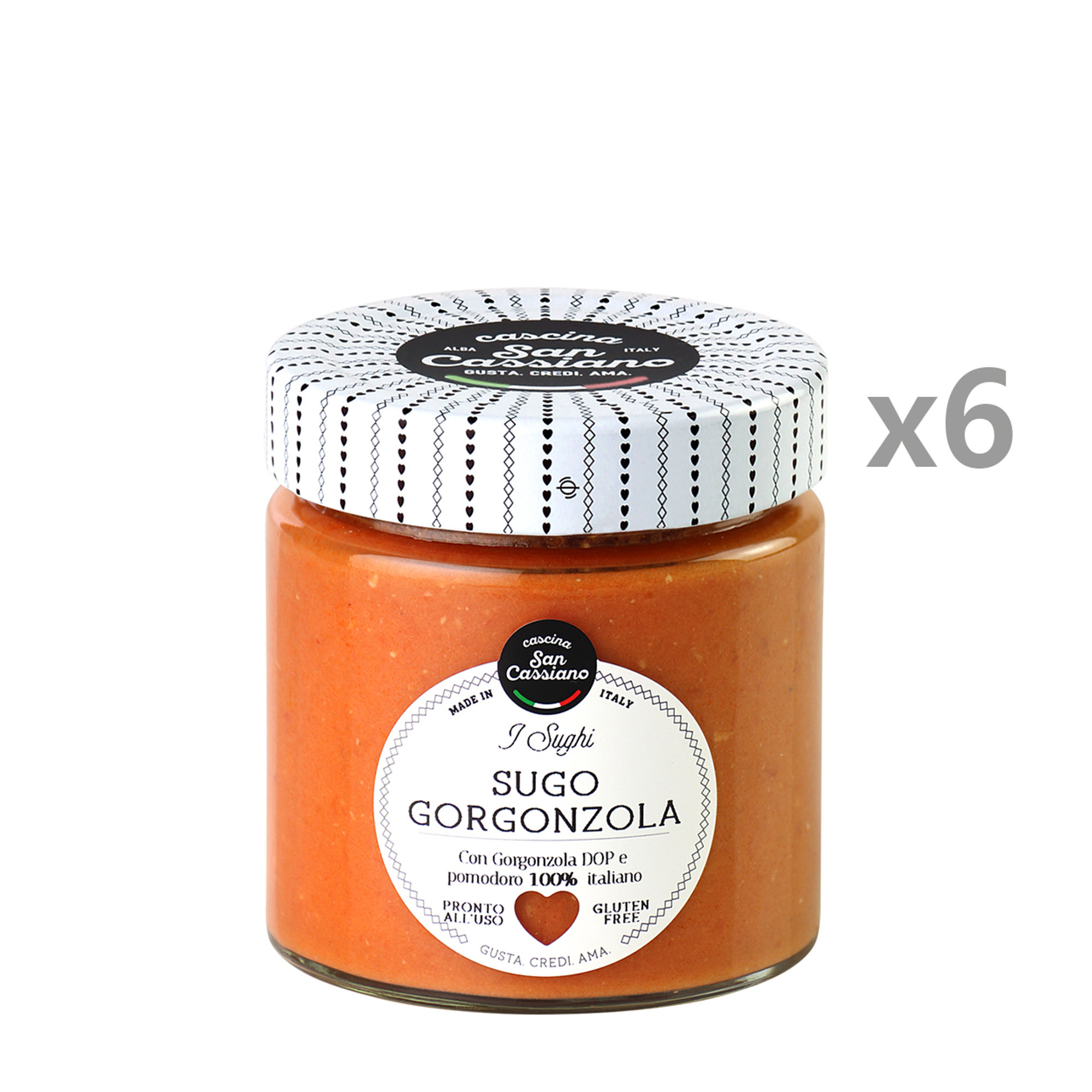 6 Gläser - Soße mit Gorgonzola 190 g Cascina San Cassiano vista0
